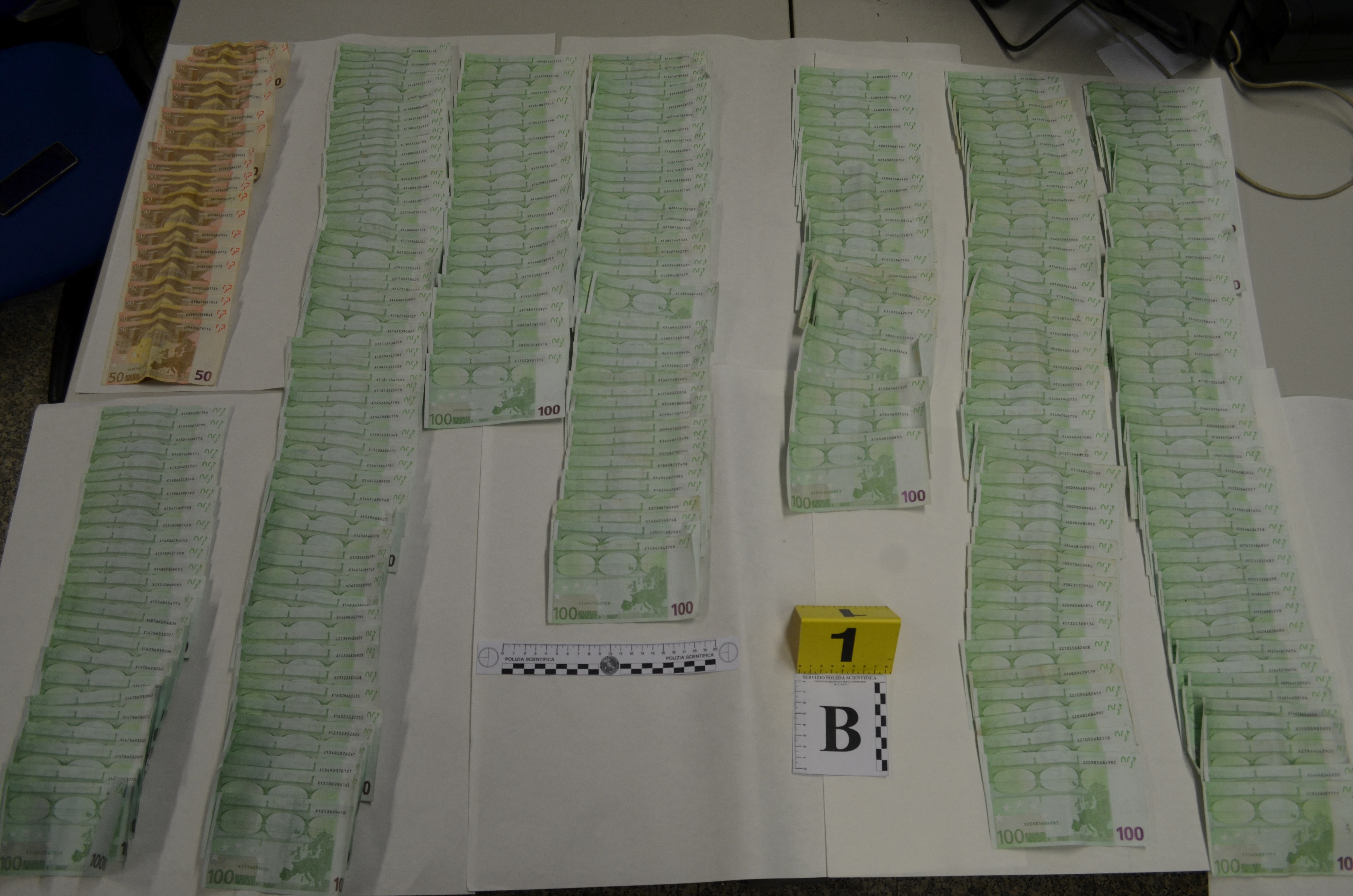 Money seized during an operation against Ndrangheta in 2019. /Polizia di Stato/Handout