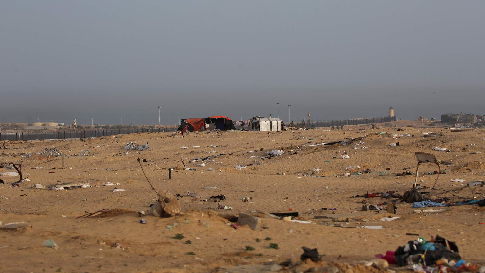 An abandoned refugee camp in Rafah, Gaza. /CFP