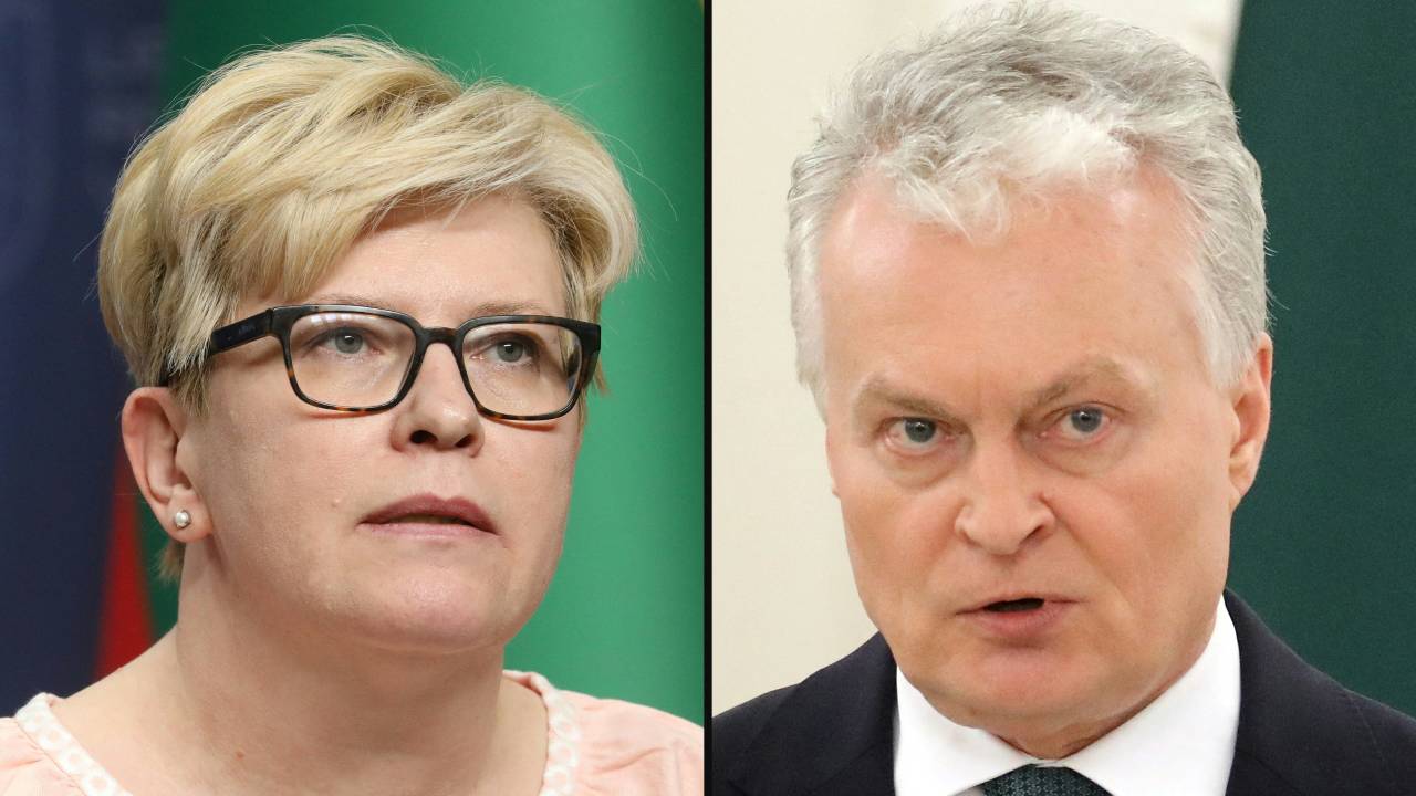 Lithuania's Prime Minister Ingrida Simonyte is facing off against incumbent President Gitanas Nauseda in the second round of the Baltic state's presidential vote. /Petras Malukas/AFP
