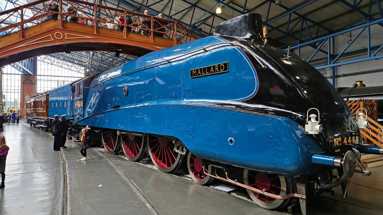 The much-loved Mallard train at the National Railway Museum in York. /CGTN
