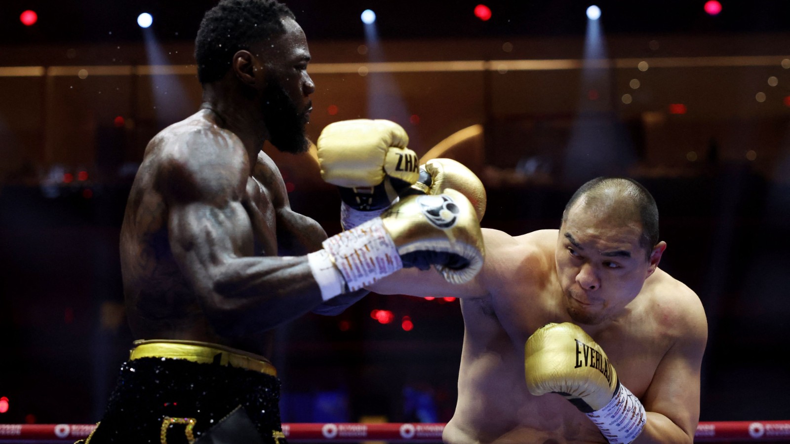 Deontay Wilder and Zhang Zhilei topped the bill in Riyadh on Sunday night./ Hamad I Mohammed/Reuters