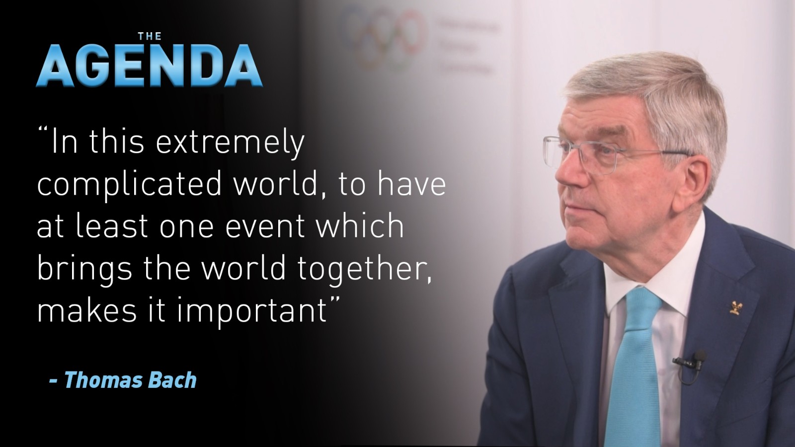 Face to Face: Thomas Bach - President, International Olympic Committee