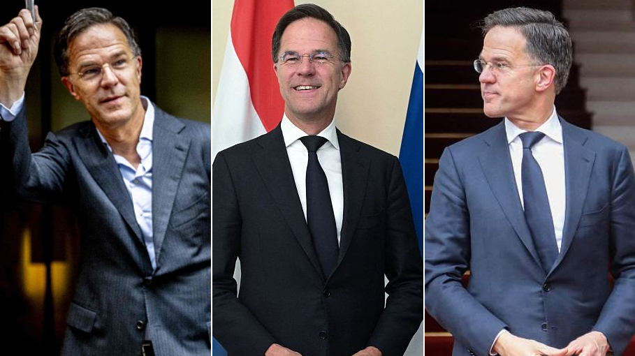 Mark Rutte's political journey has been a colorful one. /Robin Utrecht/ANP, 
Mikko Stig/Lehtikuva, Petras Malukas
