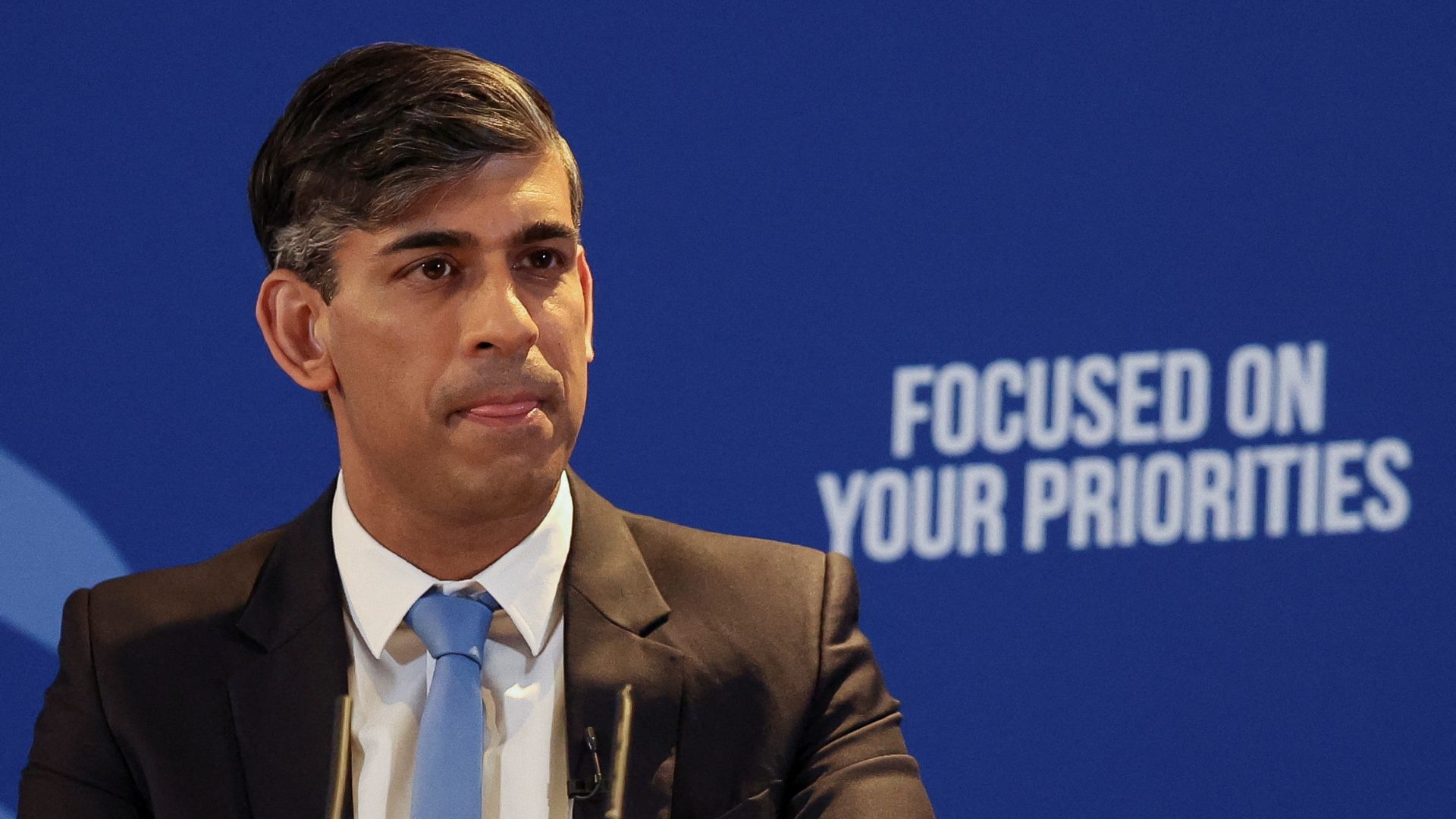 UK Prime Minister Rishi Sunak attends a Conservative general election campaign event, in Edinburgh on Monday. /Phil Noble/Pool
