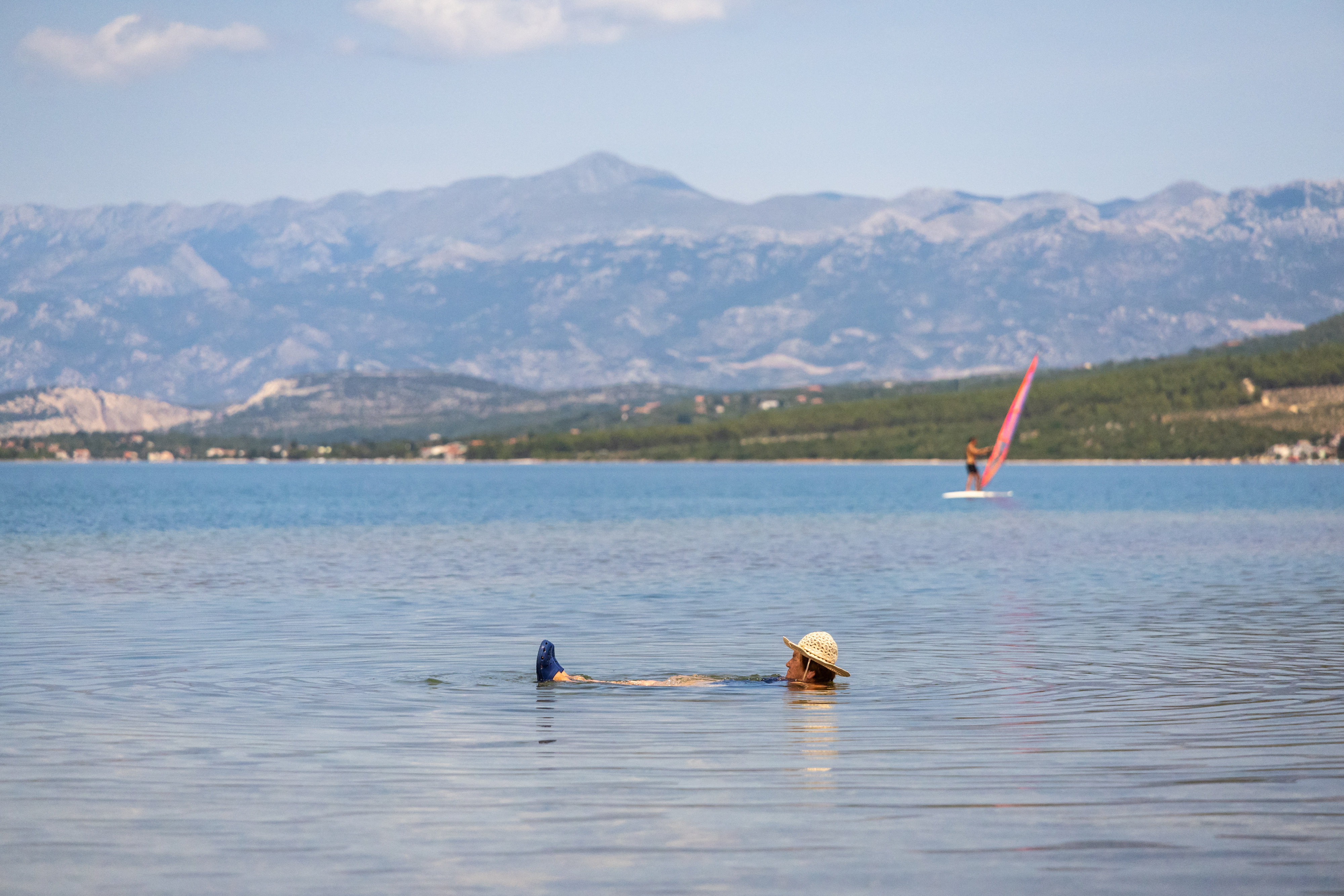 Locals say the Karin Sea can be crossed by a swimmer in just a few strokes. /Antonio Bronic/Reuters