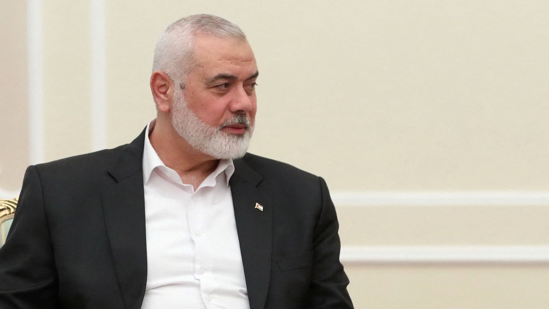 Hamas leader Ismail Haniyeh, pictured in Tehran on Tuesday. /Iran's Presidency/WANA/Reuters