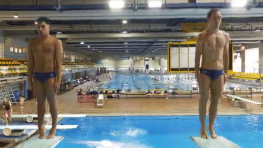 Spanish duo Nico Garcia and Adrian Abadia are looking to make springboard history. /CGTN Europe