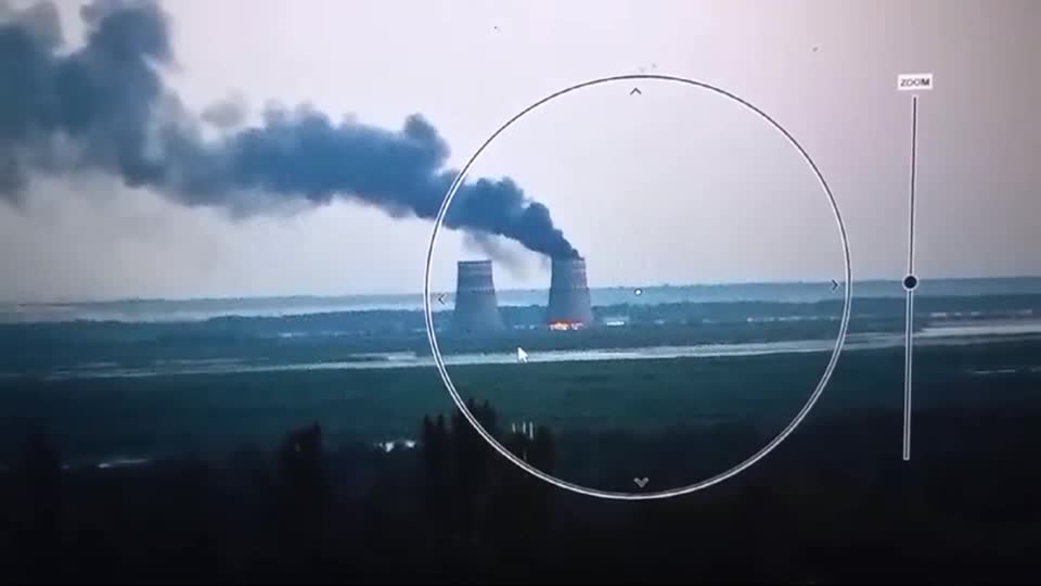 A still from footage of the Zaporizhzhia nuclear power plant, released by the Ukrainian president. /Volodymyr Zelenskyy/Telegram