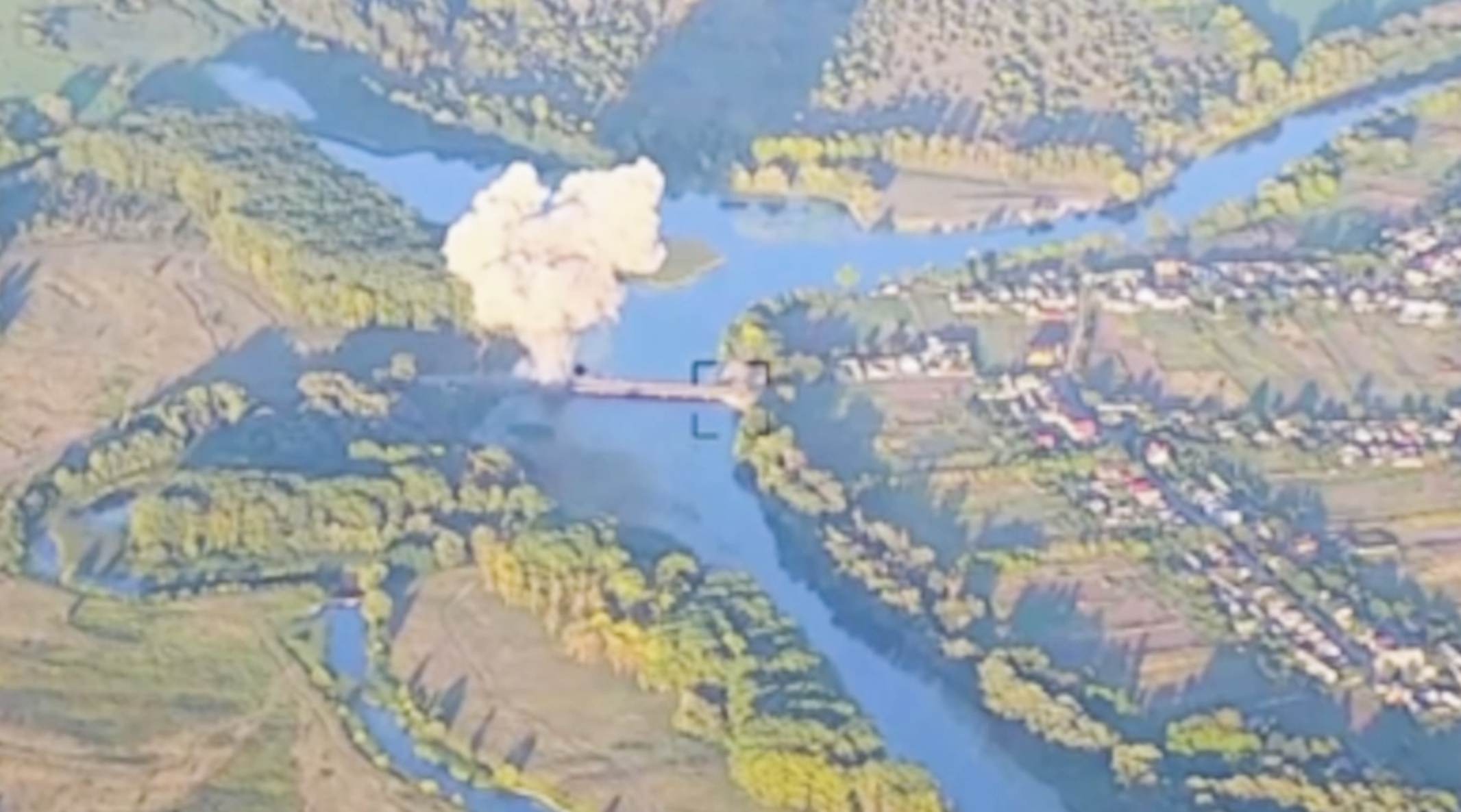 Ukrainian forces have struck another bridge in Russia's Kursk region, Air Force Commander Mykola Oleshchuk said. /Telegram/Mykola Oleshchuk