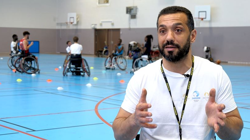 Deeb now coaches wheelchair basketball. /CGTN