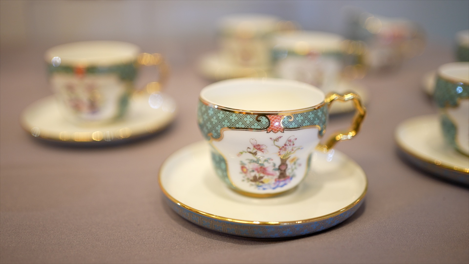 Ceramic works on display at the event. /CGTN Photo