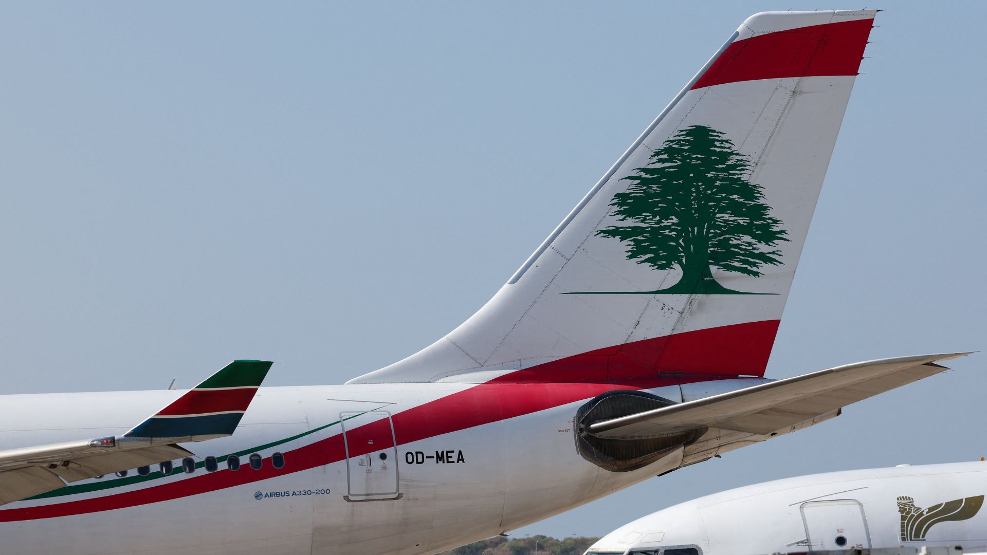 A Lebanese Middle East Airlines (MEA) plane is parked on the tarmac of Beirut-Rafic Hariri International Airport. /Mohamed Azakir/Reuters