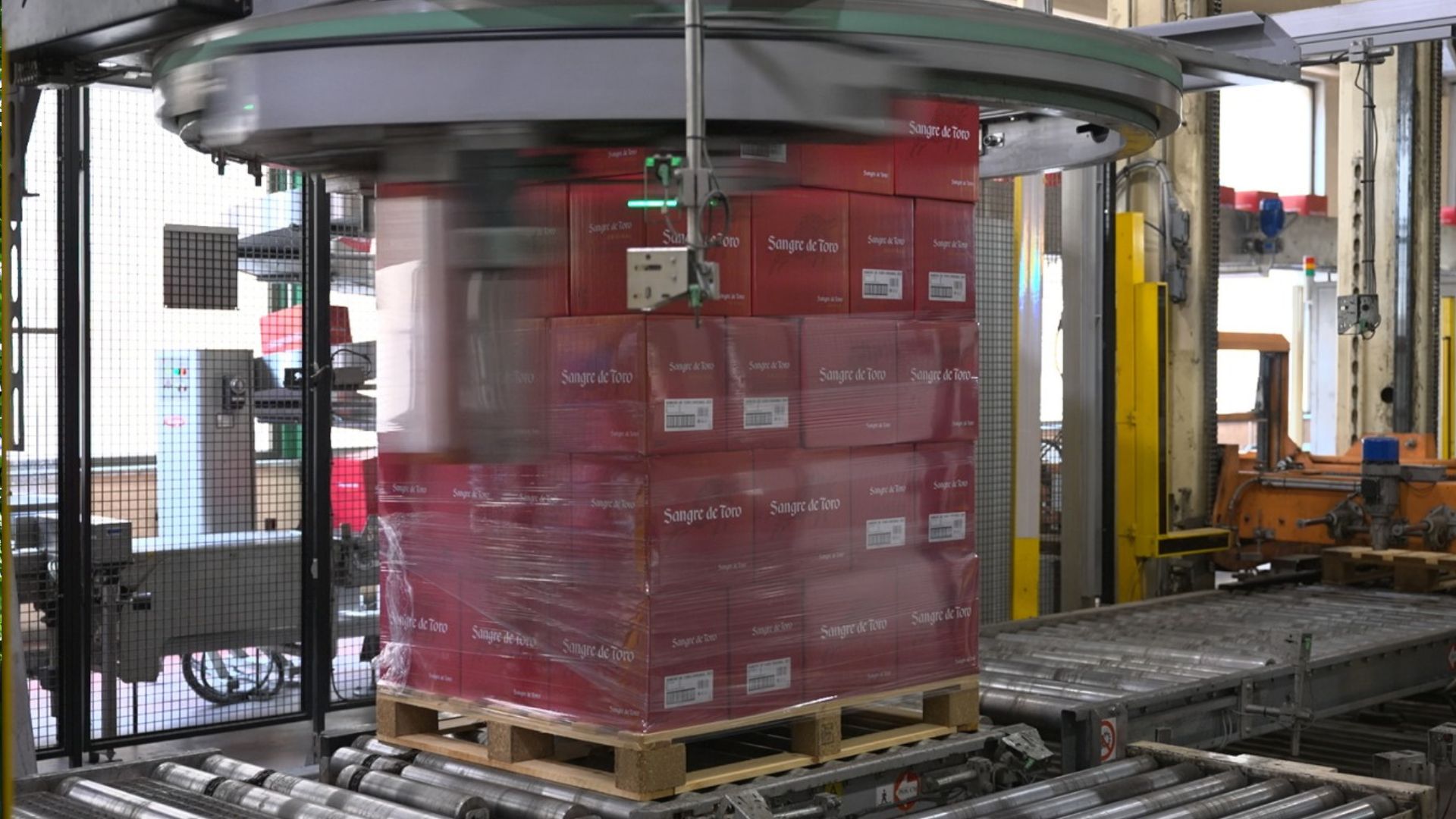 Cases of Torres Family wines ready for export. /CGTN