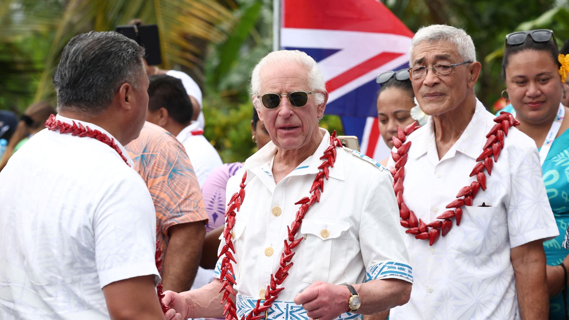 Britain's King Charles visits the Mangrove Restoration Project at Moata'a Village in Samoa's capital city Apia. /Manaui Faulalo/AFP