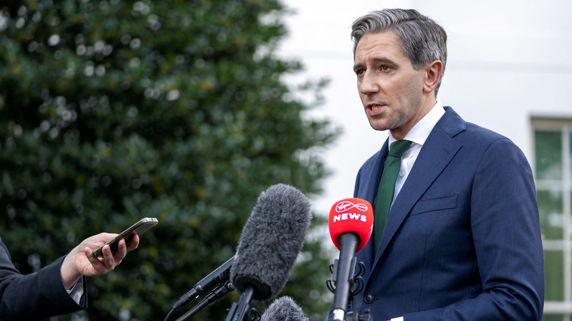 Irish Taoiseach (Prime Minister) Simon Harris plans to call a parliamentary election. /Reuters/Nathan Howard