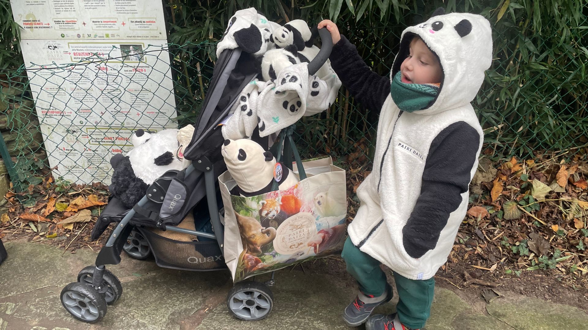 A young panda fan comes to say farewell. /Will Denselow/CGTN