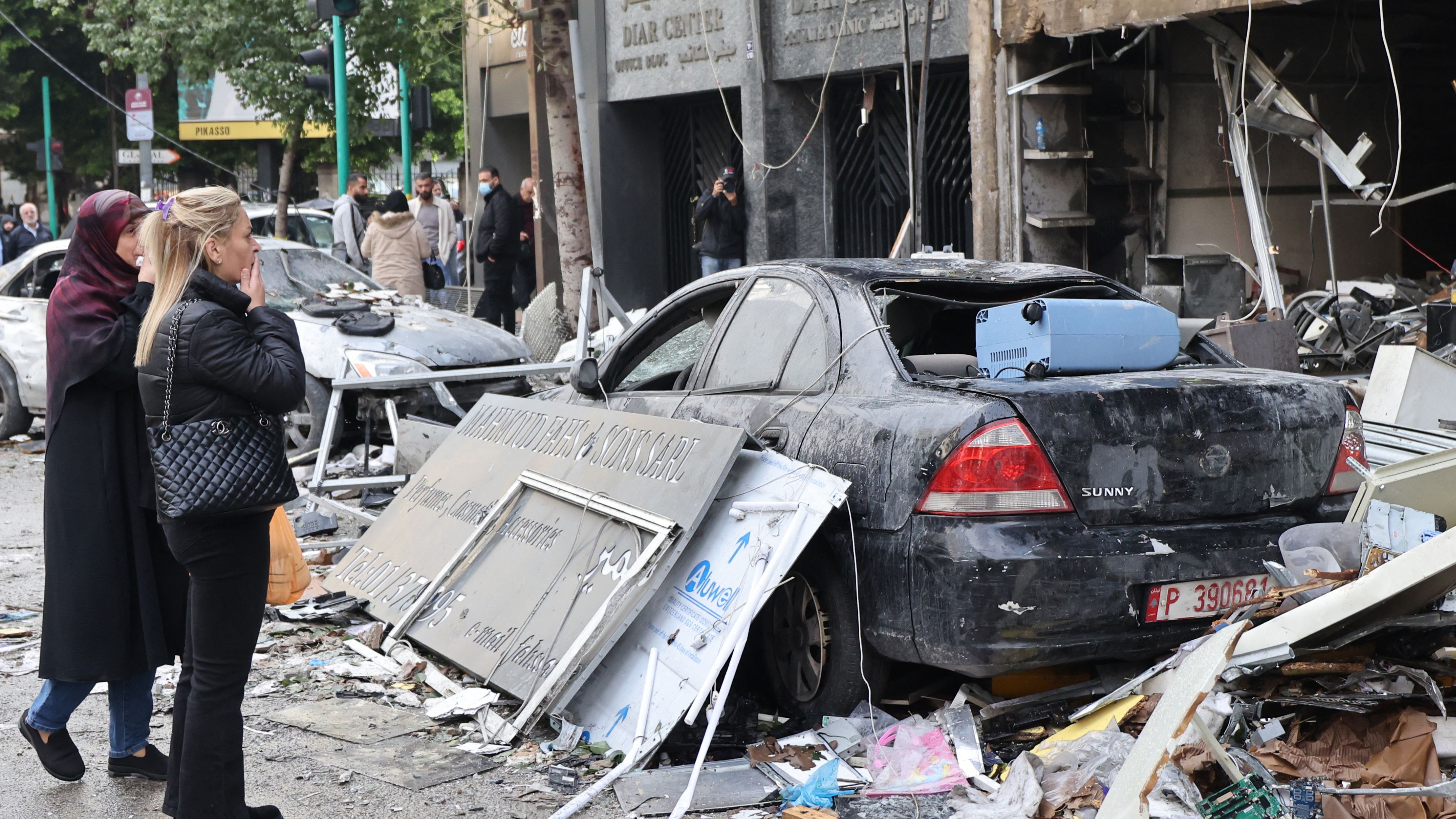 Central Beirut has rarely been attacked by the Israeli military. /Anwar Amro/AFP