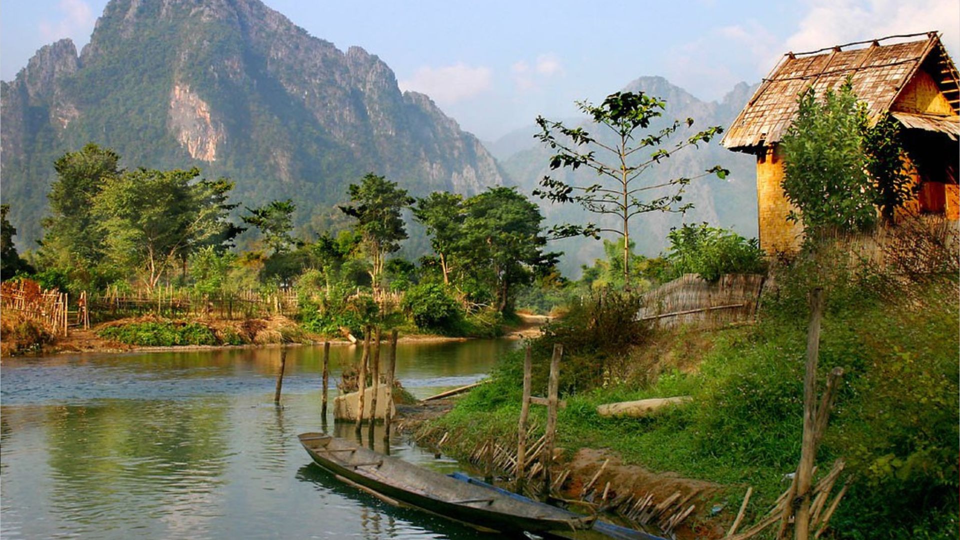 Vang Vieng is an idyllic town popular with foreign backpackers. /Todd Adams