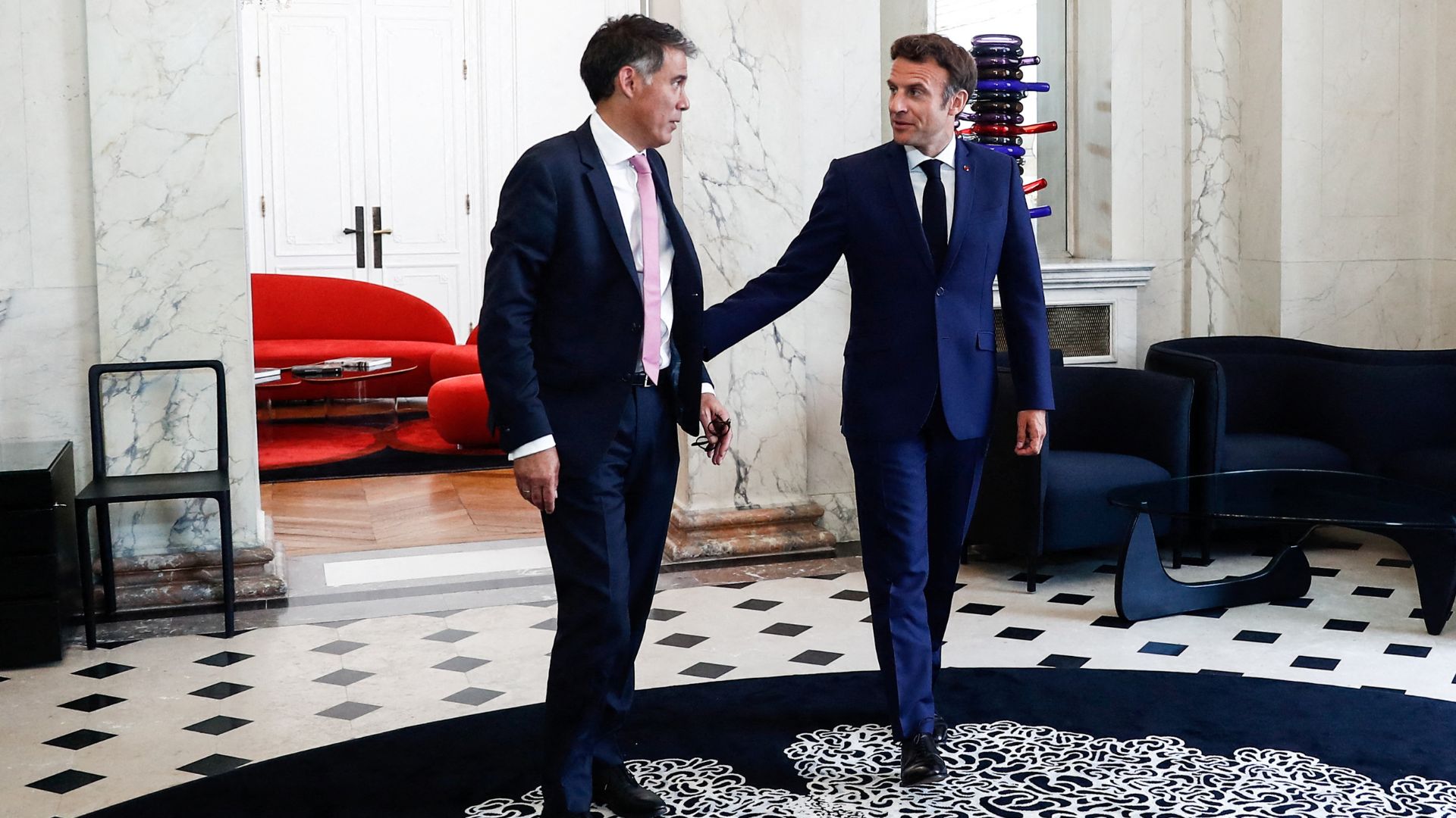 June 2022: Socialist Party leader Olivier Faure meets Macron after the election that lost the president's centrist bloc its absolute majority. Faure is now calling for Macron to end the 'uncertainty'. /Mohammed Badra/Pool via Reuters
