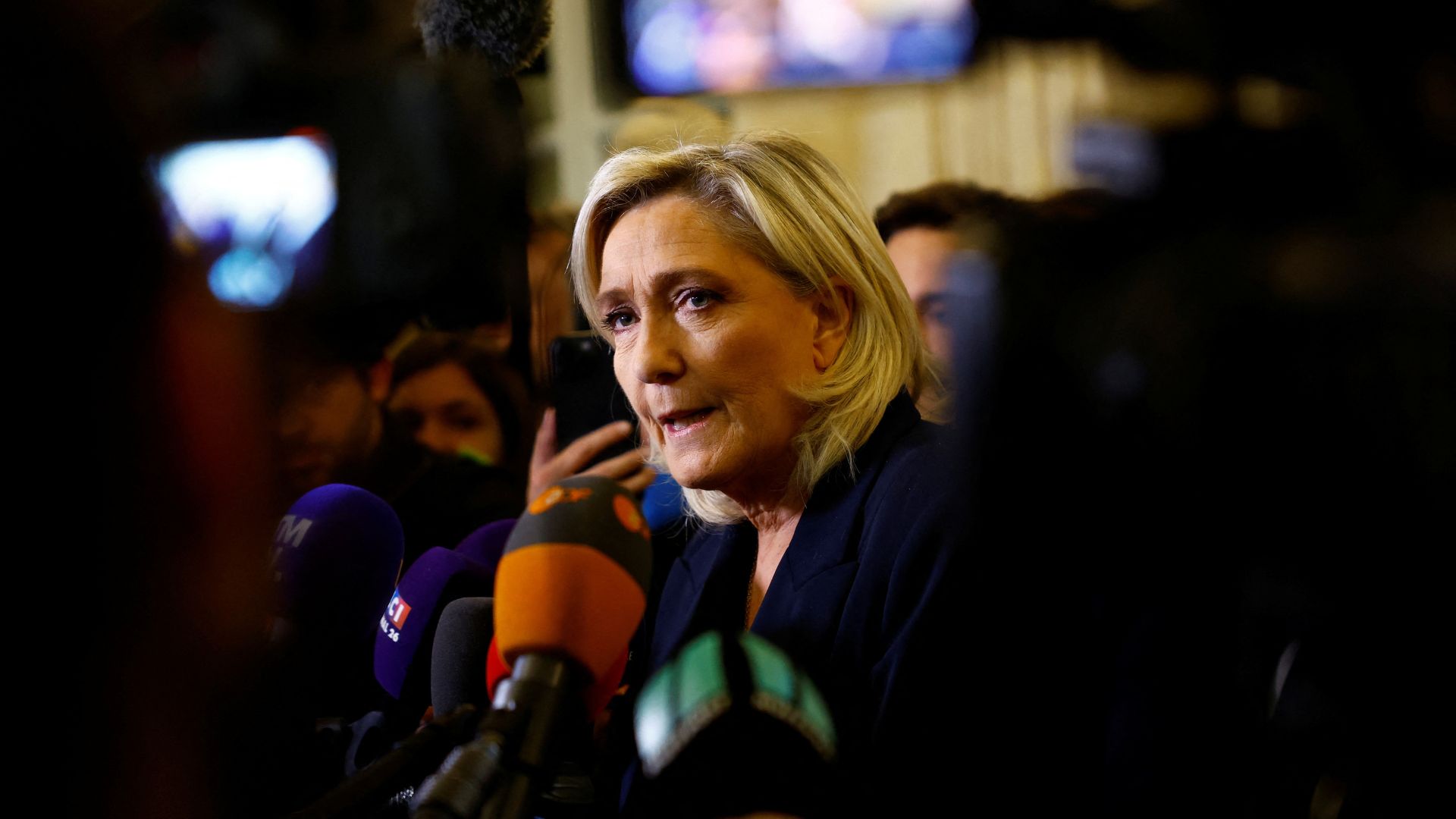 National Rally leader Marine Le Pen said her party would vote to topple Barnier. /Sarah Meyssonnier/Reuters
