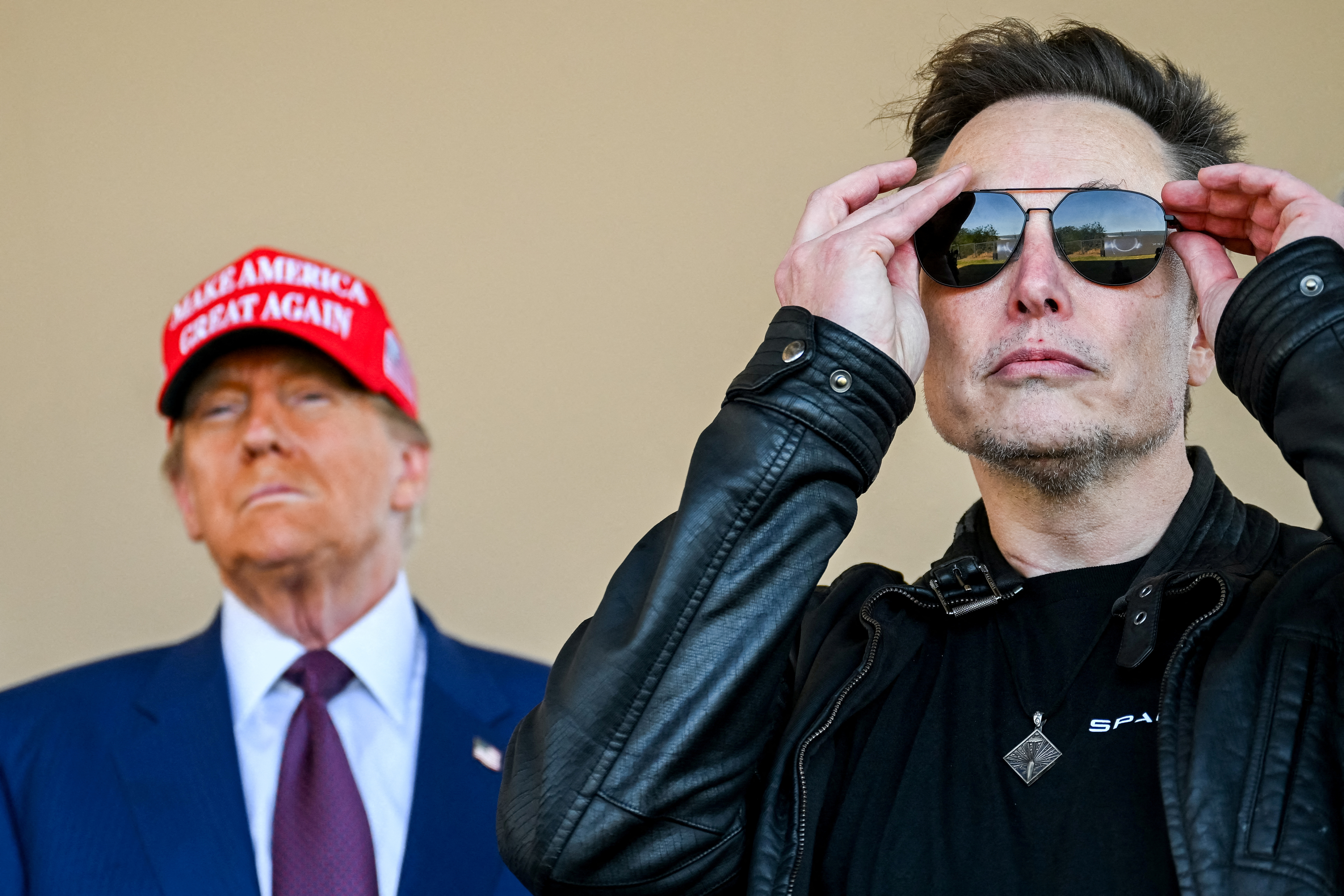 U.S. President-elect Donald Trump and Elon Musk, Brownsville, Texas, U.S., two weeks after Trump's election win. /Brandon Bell