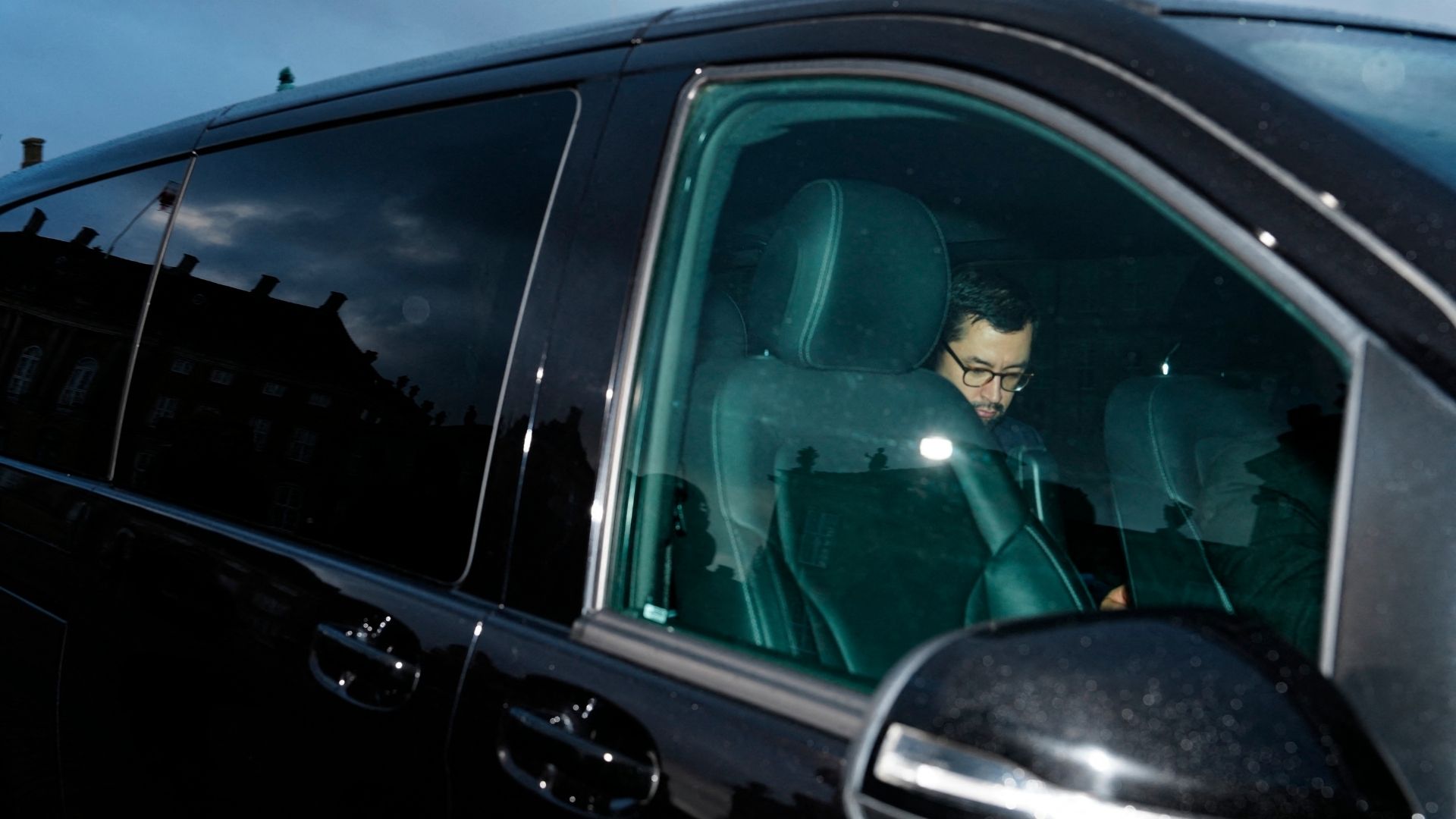 Greenland PM Mute Egede arrives to see Denmark's King Frederik X at Amalienborg Castle in Copenhagen. /Mads Claus Rasmussen/Ritzau Scanpix/AFP