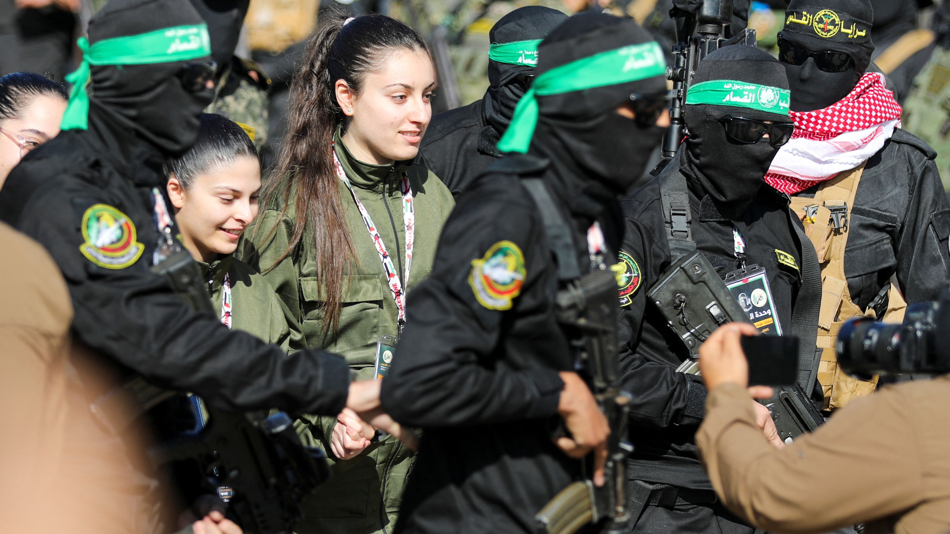 The female Israeli soldiers were released on Saturday after being held captive since October in 2023. /REUTERS/Dawoud Abu Alkas 