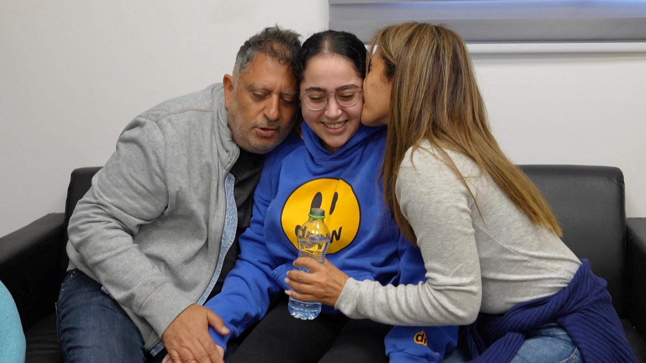 Released hostage Liri Albag reunited with loved ones in Israel./ IDF/Reuters