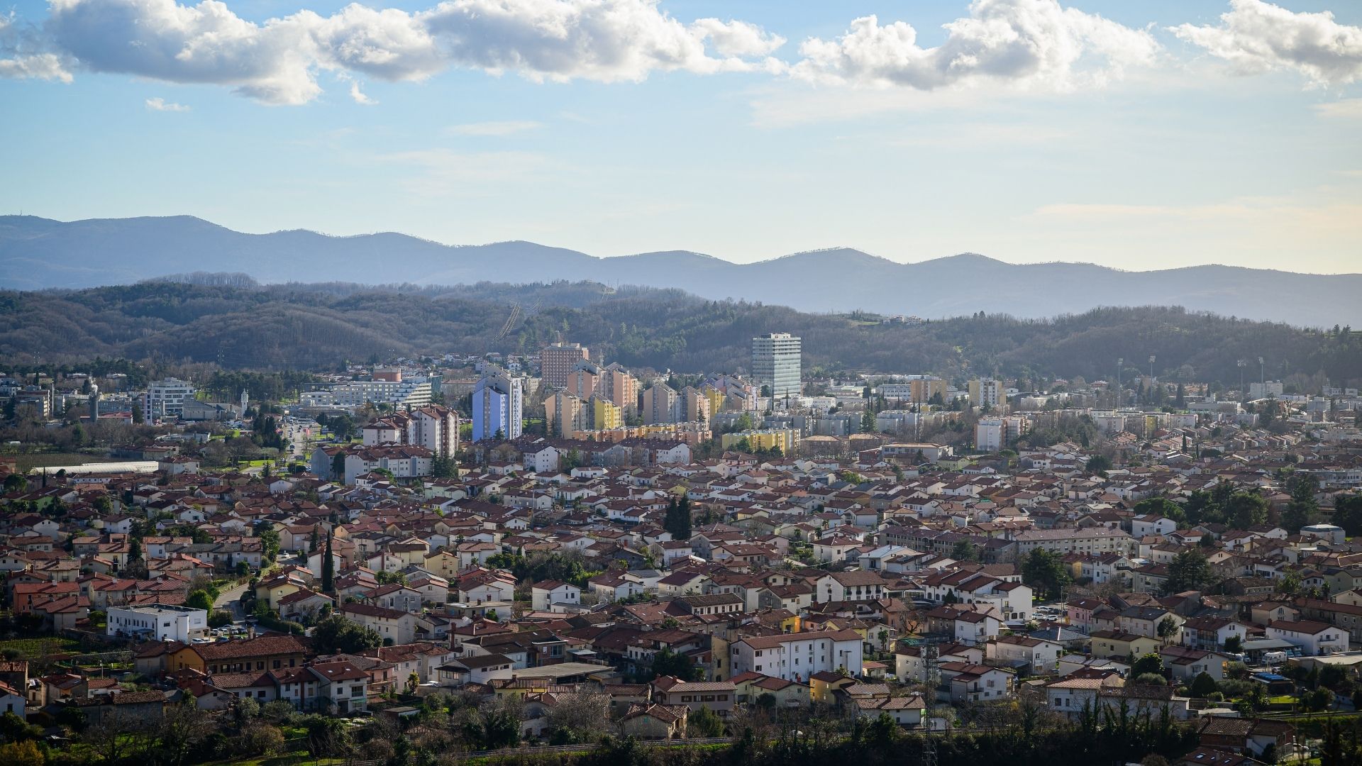 A panorama of Nova Gorica, Slovenia, which was built since World War II.
/Jure Makovec/AFP
