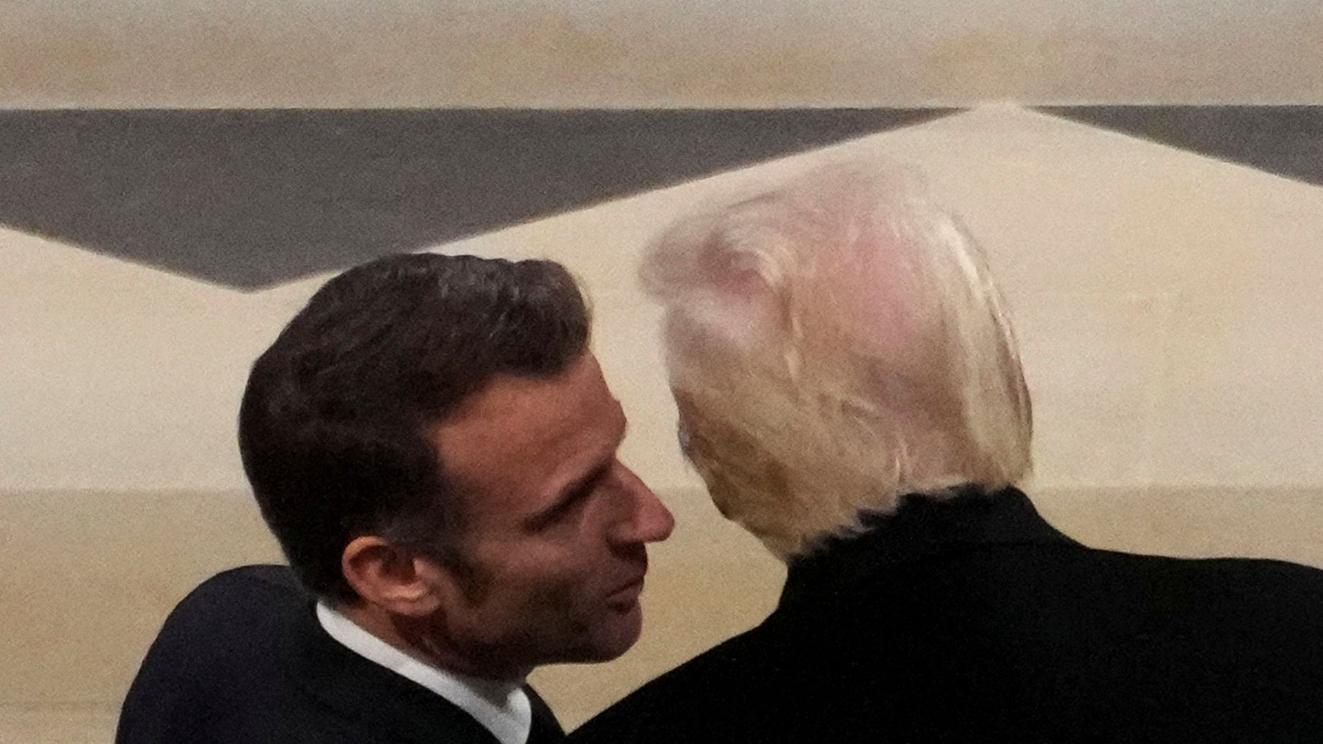 Macron welcomed Trump to the reopening of the Notre-Dame cathedral in December. /Thibault Camus/Reuters