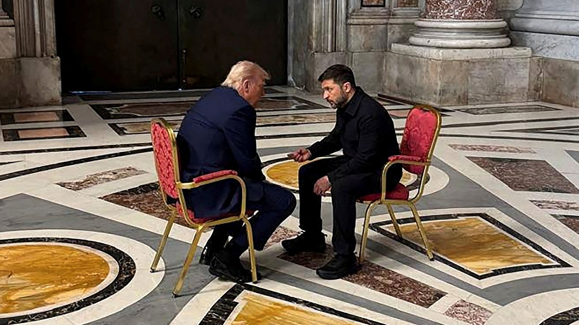 Seeking peace in Ukraine, Trump and Zelenskyy meet one-on-one in Rome