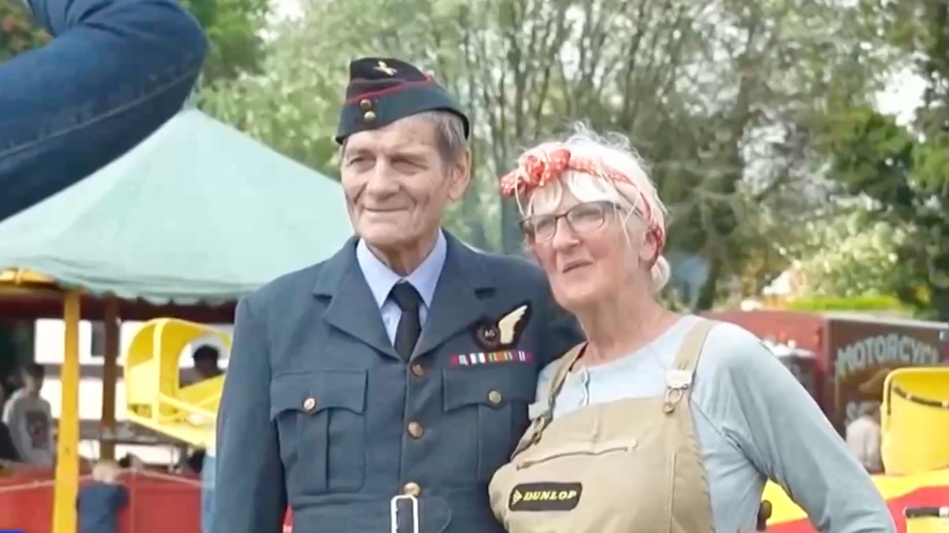 Young and old gather in English village to commemorate VE Day