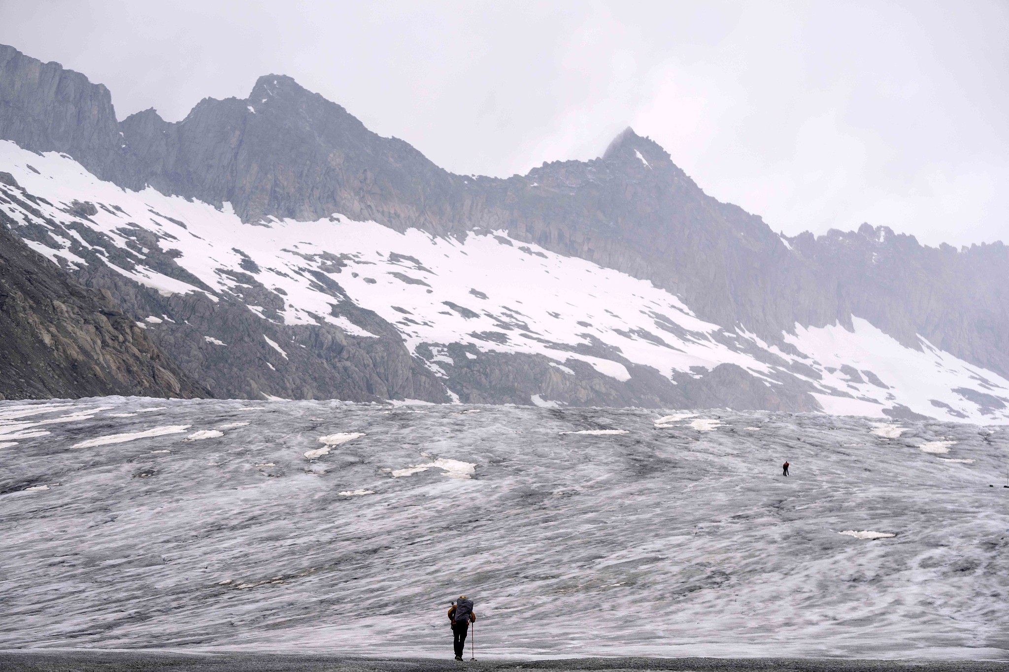 Rhone Glacier near Goms, Switzerland, in June 2023. /CFP