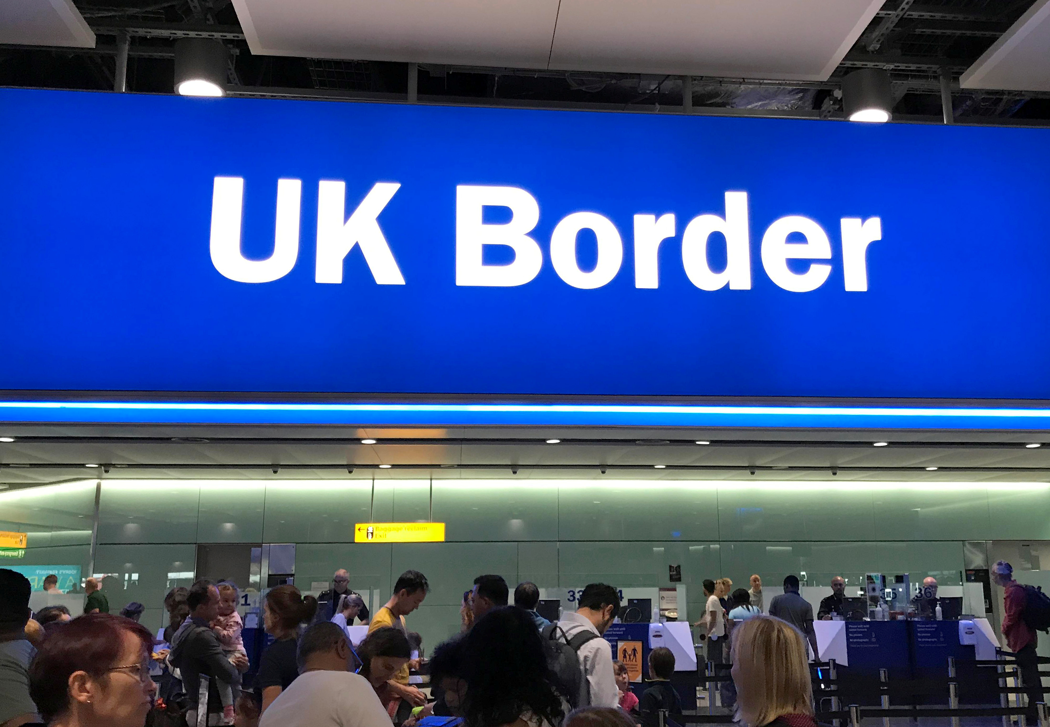 UK border control at Heathrow Airport. /Toby Melville/Reuters