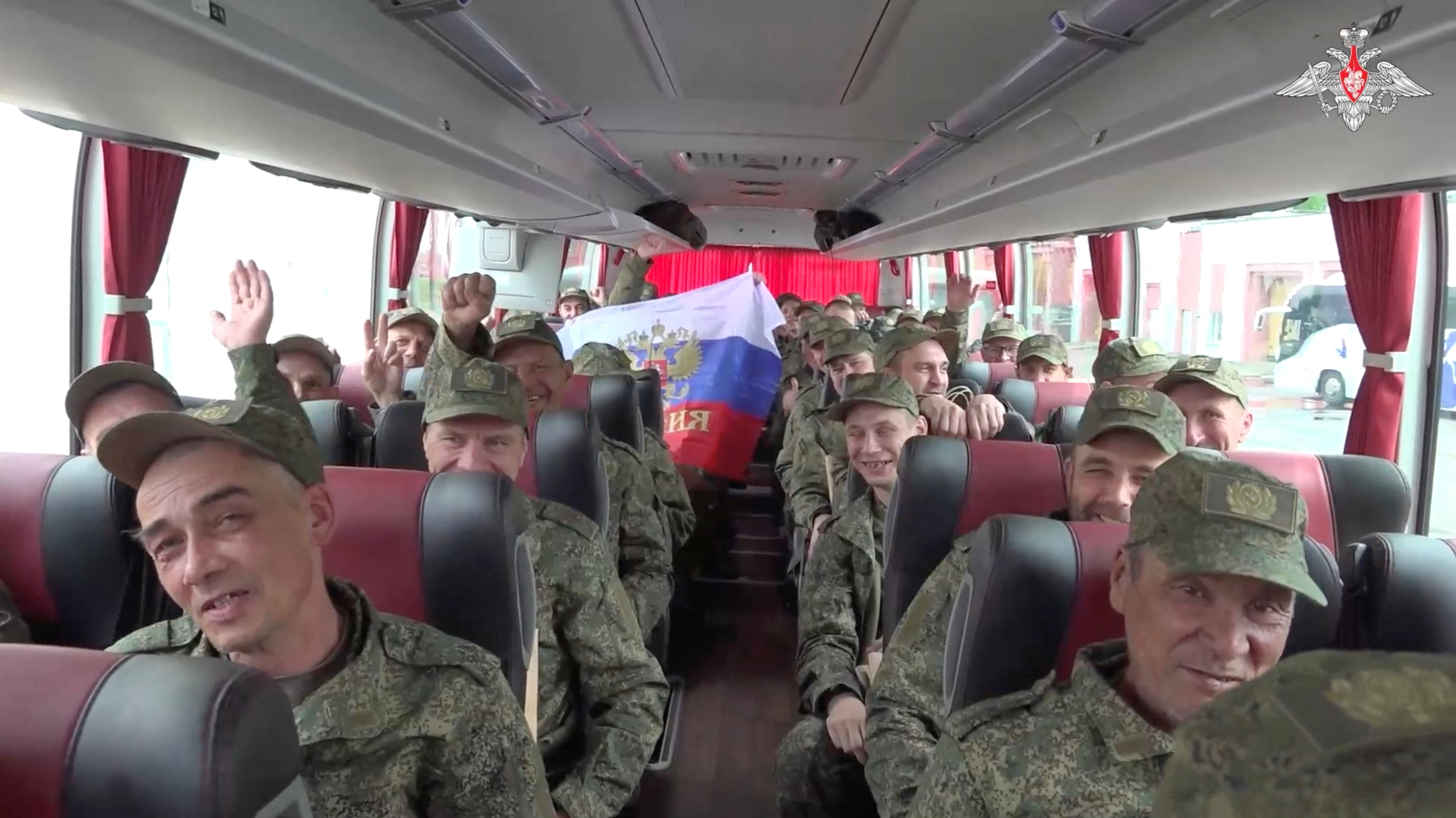 Russian service personnel captured by Ukrainian forces and released on the third day of the latest exchange of prisoners of war in the course of Russia-Ukraine conflict./ Reuters