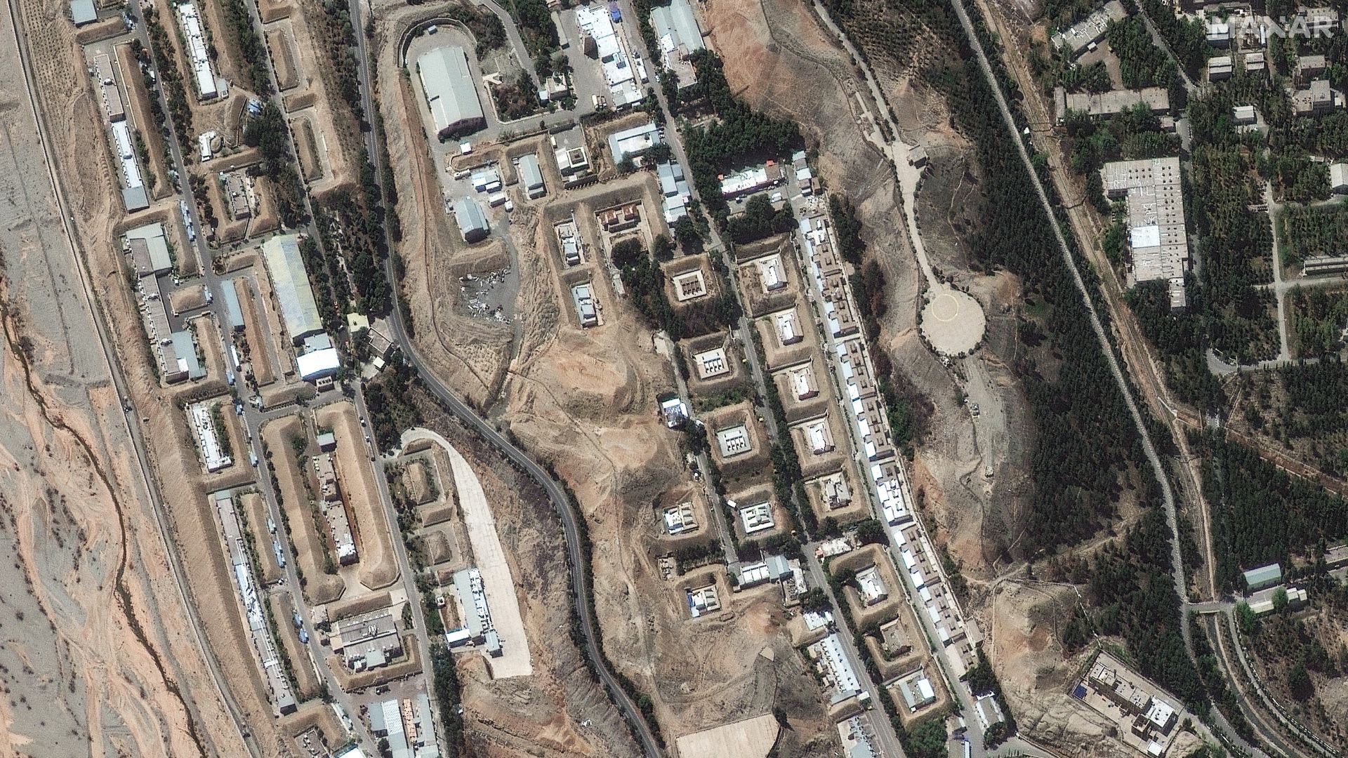 A satellite image shows the Parchin military complex in Iran in this handout image dated April 11, 2025. /Maxar Technologies/Handout 