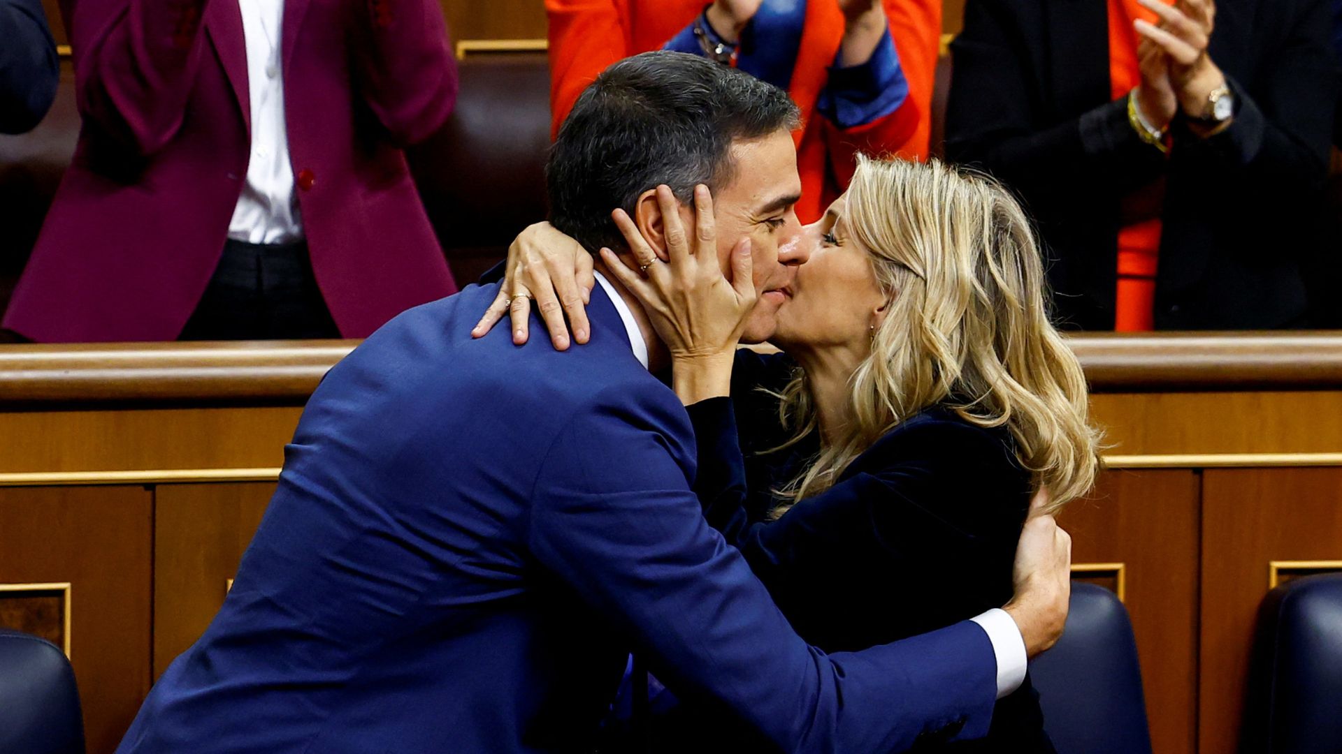 Sanchez and Diaz in happier times, in parliament in November 2023. /Susana Vera/Reuters