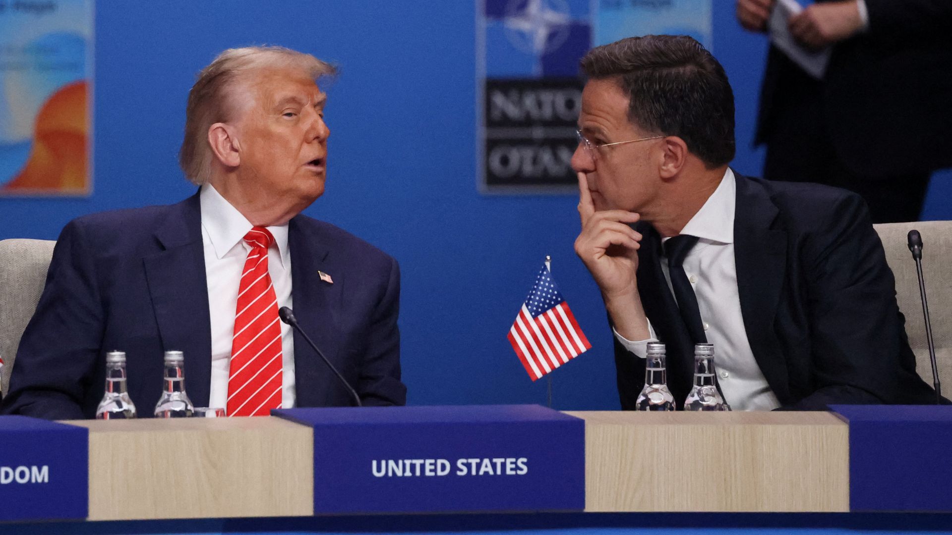 U.S. President Donald Trump and NATO Secretary General Mark Rutte at the summit in The Hague. /Toby Melville/Reuters