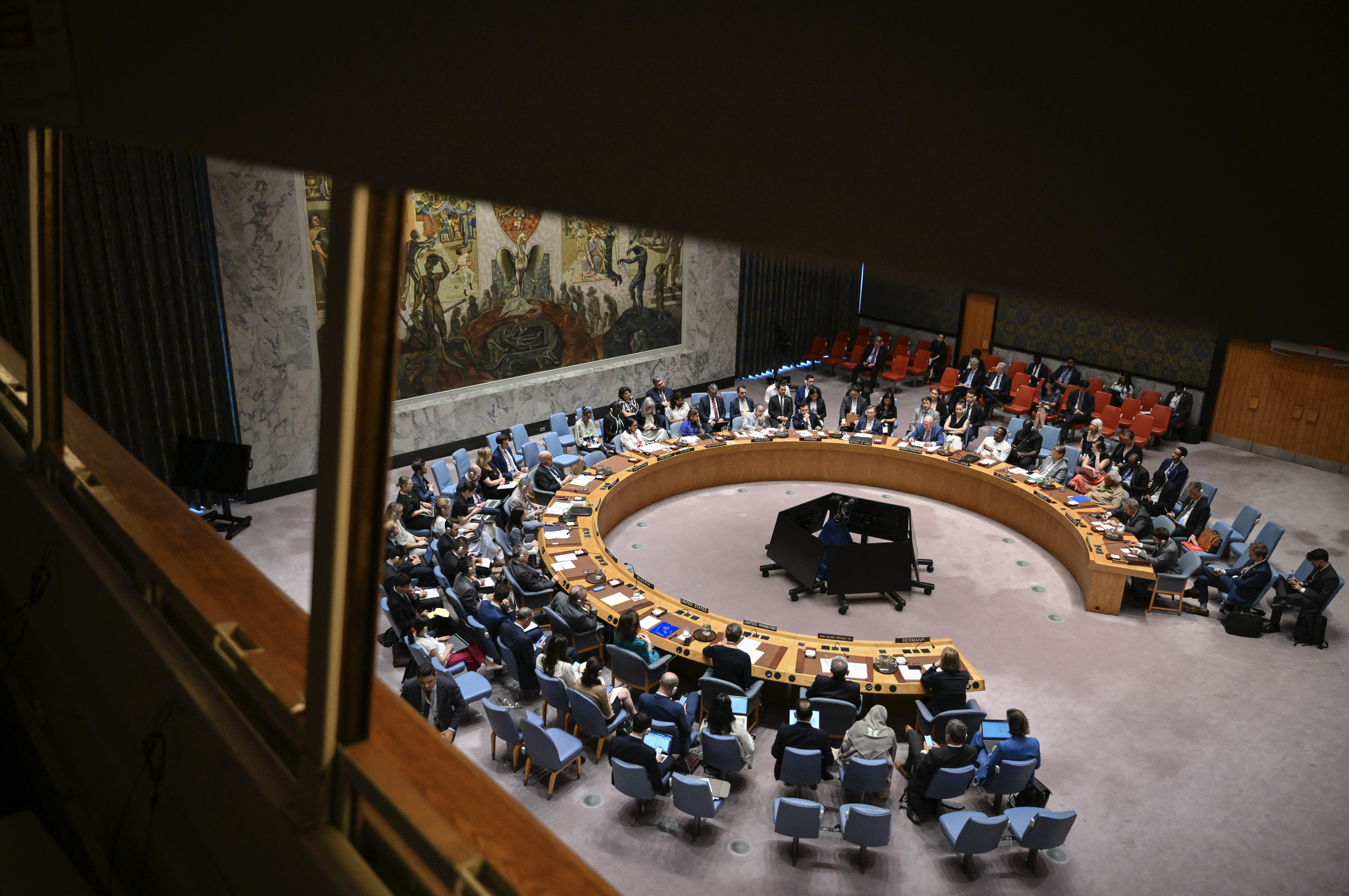 General view of the UN Security Council Meeting on Iran's nuclear program at United Nations headquarters in New York on June 24, 2025. / AFP