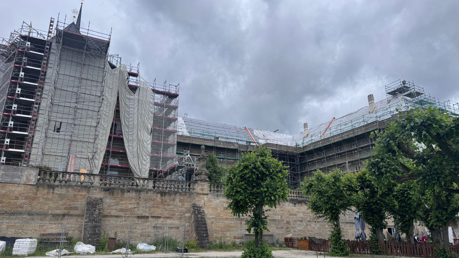 St Michael's Monastery is undergoing work. /Natalie Carney/CGTN Europe