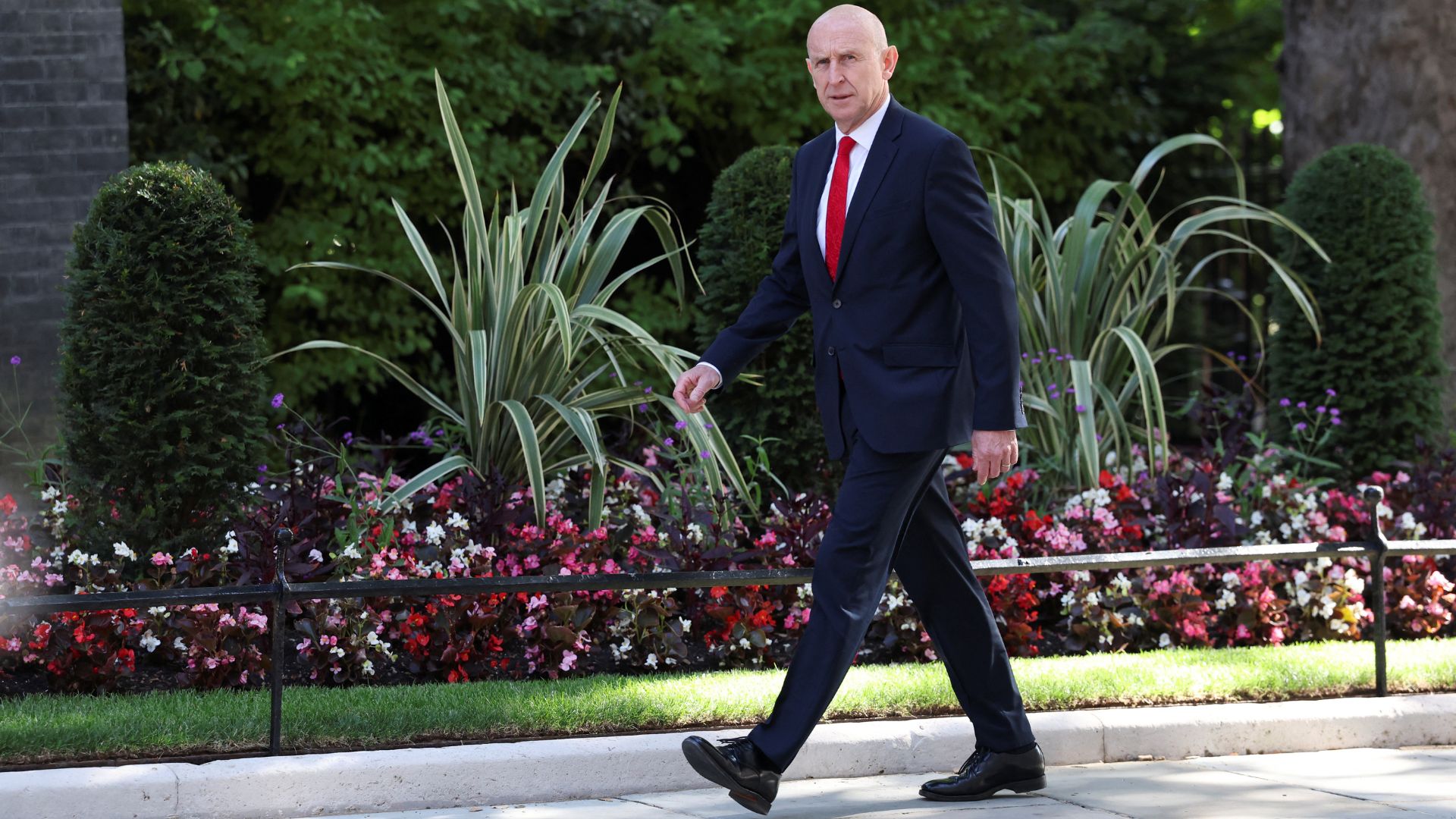 British Defense Secretary John Healey arrives for the UK-France Summit at Downing Street in London. /Suzanne Plunkett/Reuters
