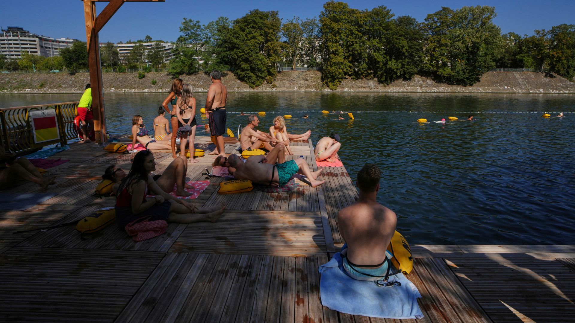 There are three different bathing sites on the Seine. /Aurelien Morissard/AP Photo 