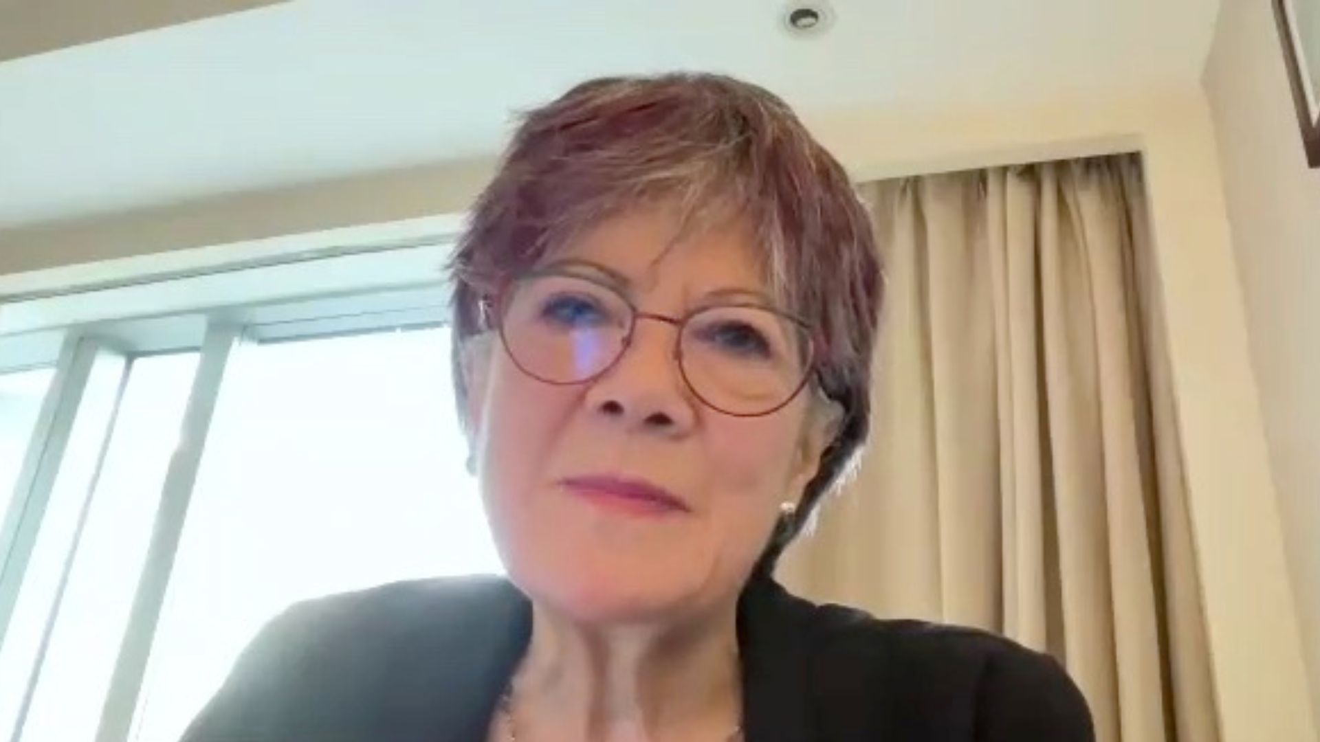 Zoe Reed spoke to CGTN straight after the V-Day parade. /CGTN