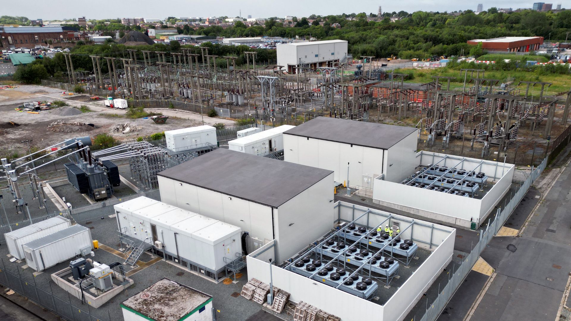 Statkraft's new Greener Grid Park in Liverpool, north-west England. /Darren Staples/AFP
