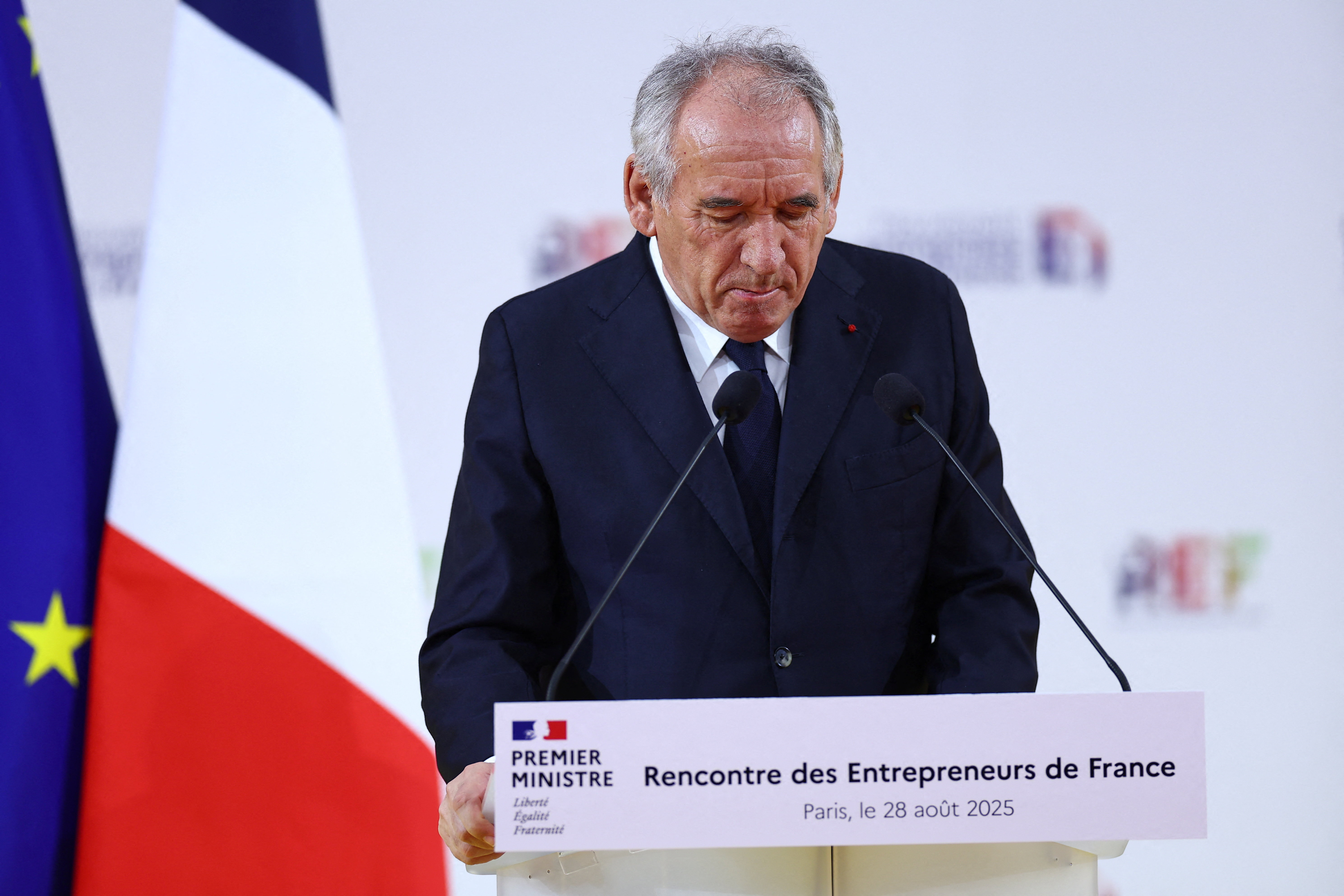 Francois Bayrou has been French Prime Minister for nearly nine months. /Abdul Saboor/Reuters
