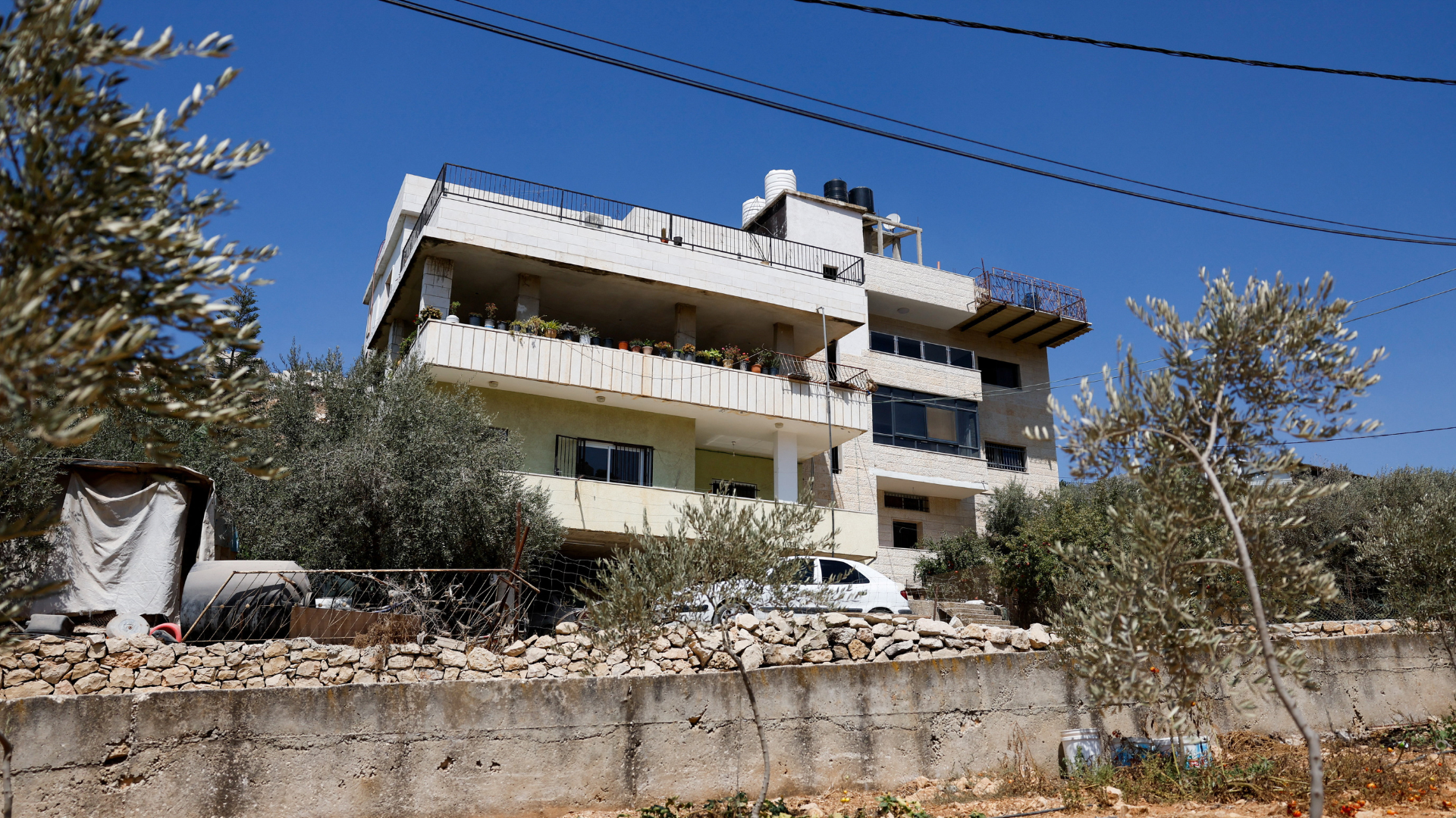 The family house of one of two Palestinian gunmen who killed several Israelis in the Jerusalem shooting, in Qatanna near Ramallah, in the West Bank. /Mohammed Torokman/Reuters