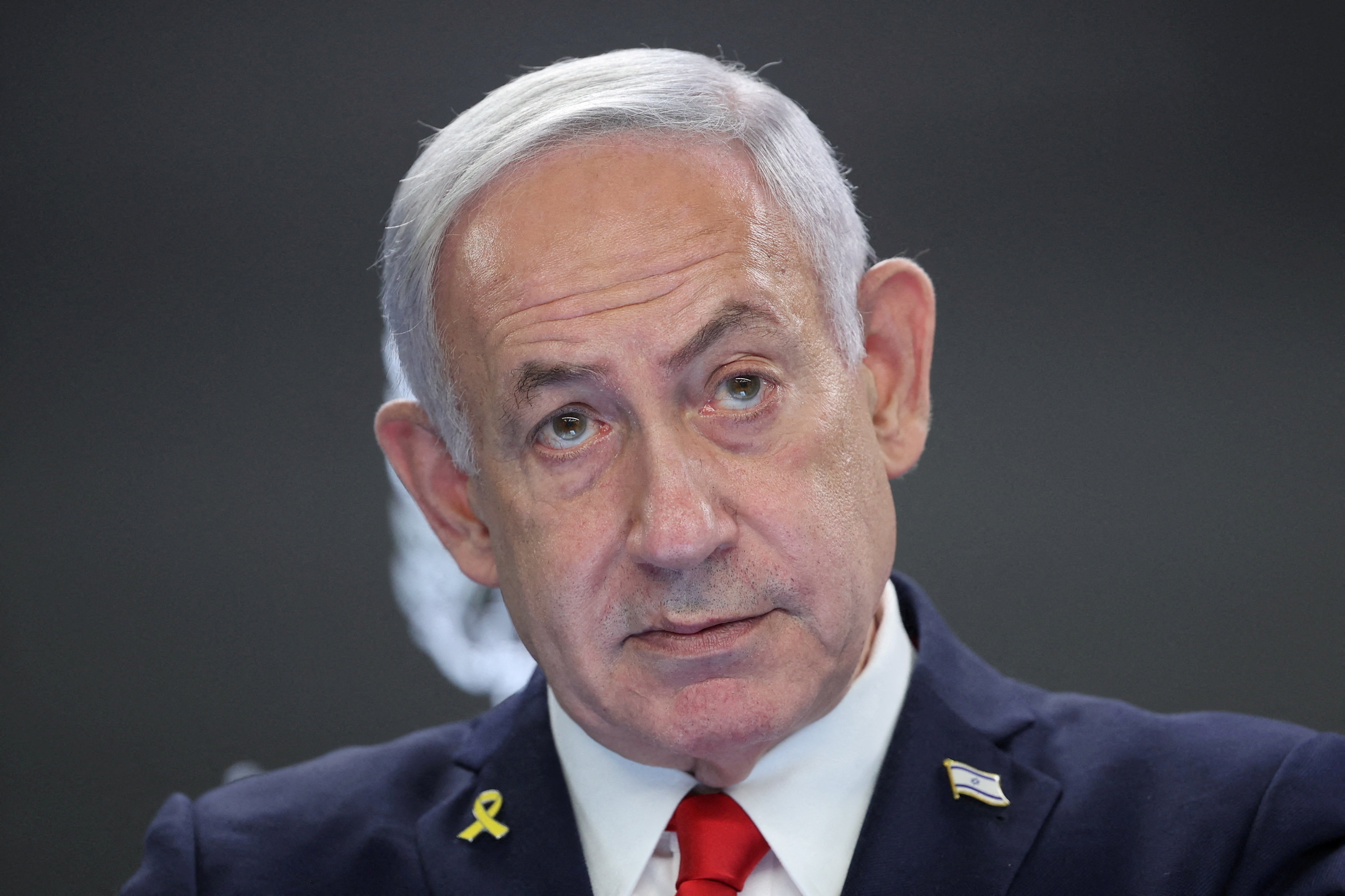 Israeli leader Benjamin Netanyahu rejected calls for a Palestinian state, saying it would reward terrorism. /Abir Sultan/Reuters