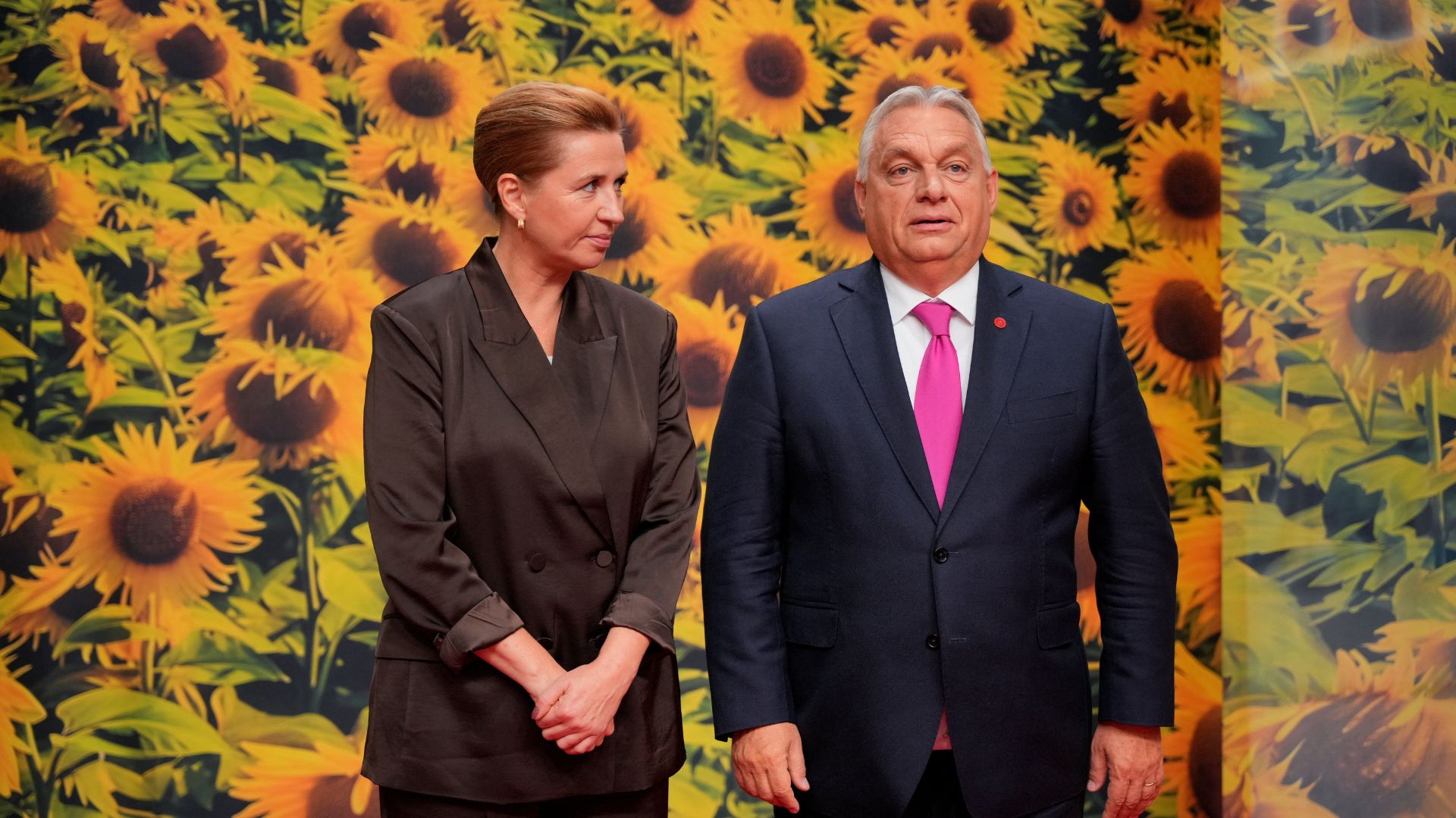 Denmark's Prime Minister Mette Frederiksen welcomes Hungary's Prime Minister Viktor Orban who later accused the EU of preparing 
