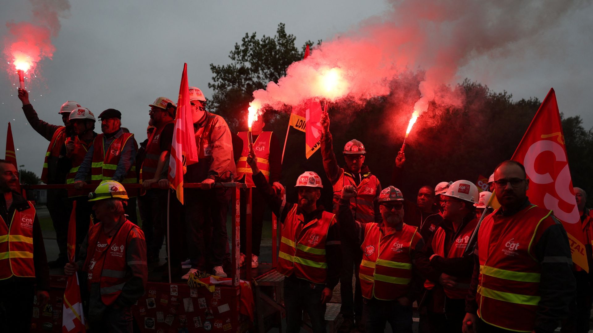 Employees of steel manufacturer ArcelorMittal from Florange and other sites, protested last week about job protection in France. /Stephane Mahe/Reuters
