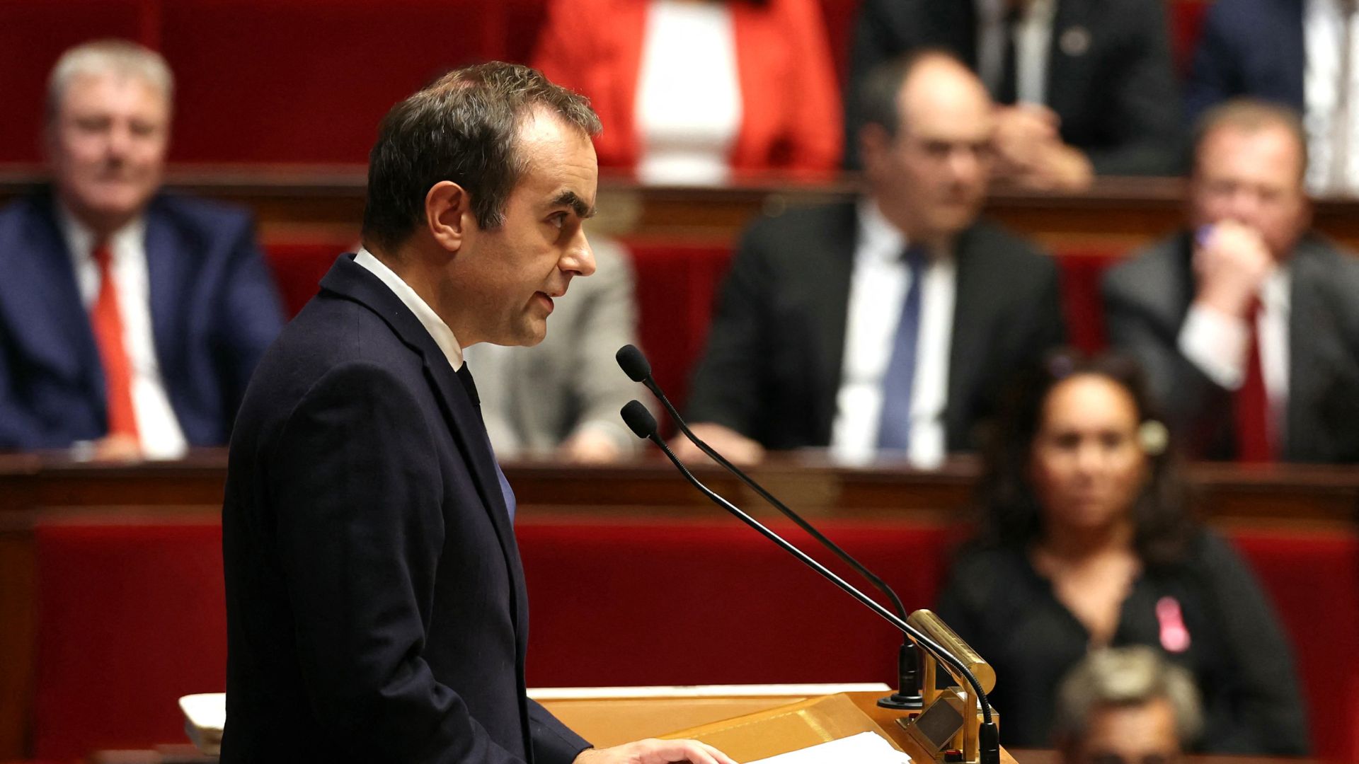 Lecornu addresses France's lower house of parliament in Paris on Tuesday. /Thomas Samson/AFP